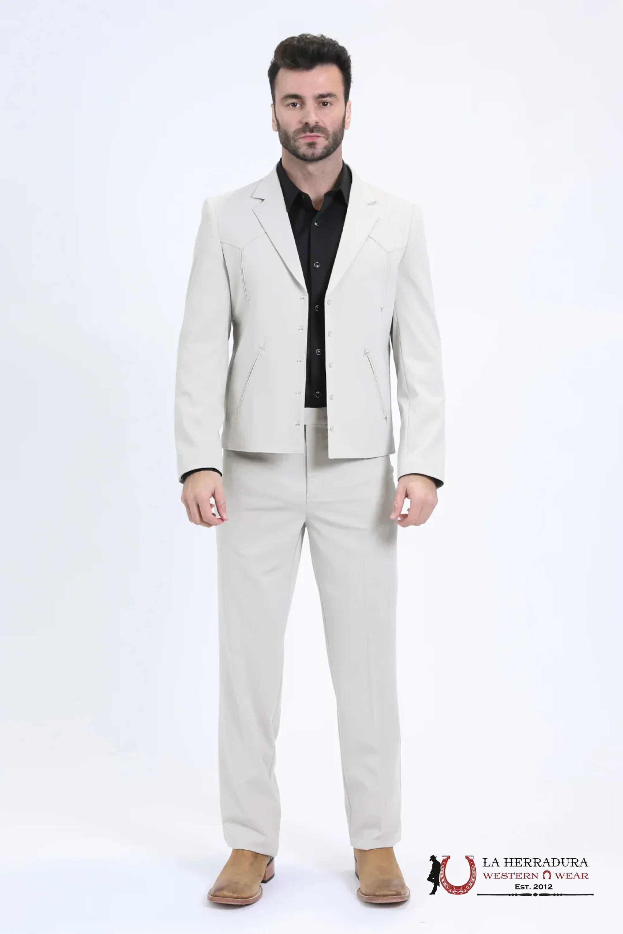 MENS BLAZER COMBO BEIGE/WHITE RANCHER 0772 ROPA HOMBRES