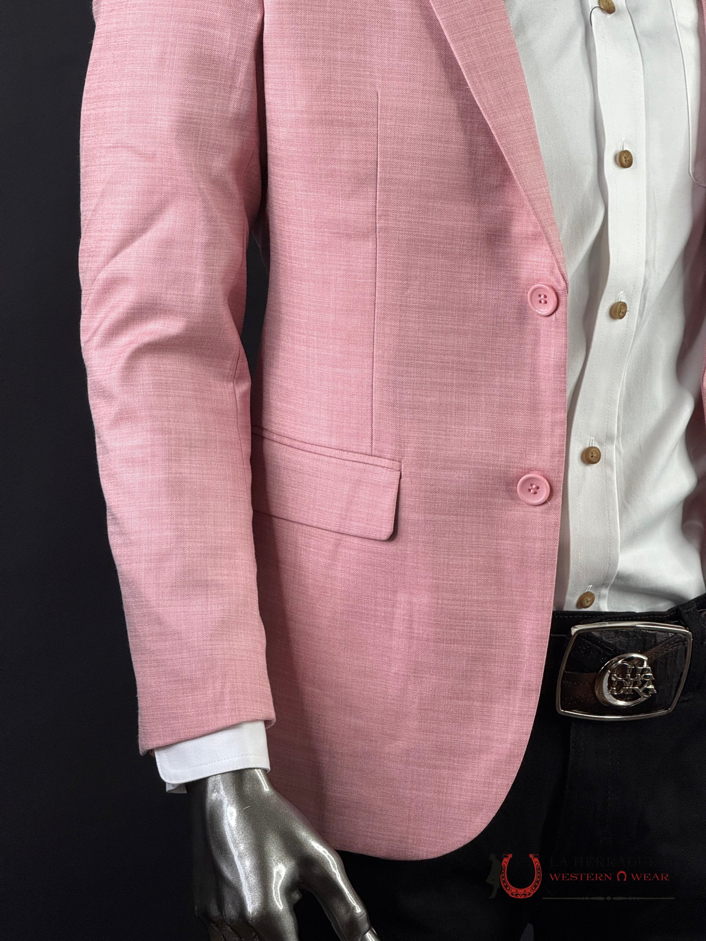 Mens Modern Fit Stretch Date Night Pink Blazer BLZ10534 ROPA HOMBRES