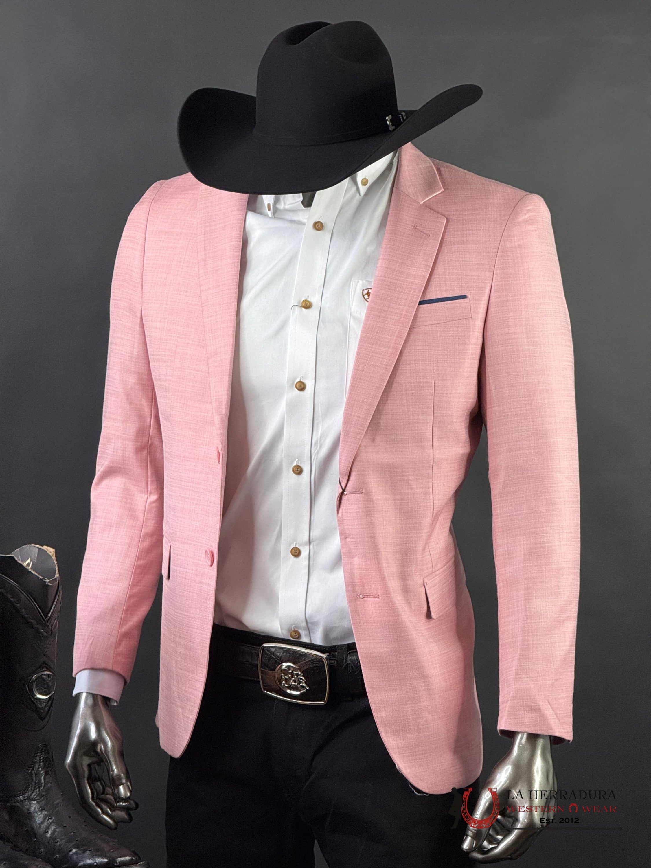 Mens Modern Fit Stretch Date Night Pink Blazer BLZ10534 ROPA HOMBRES