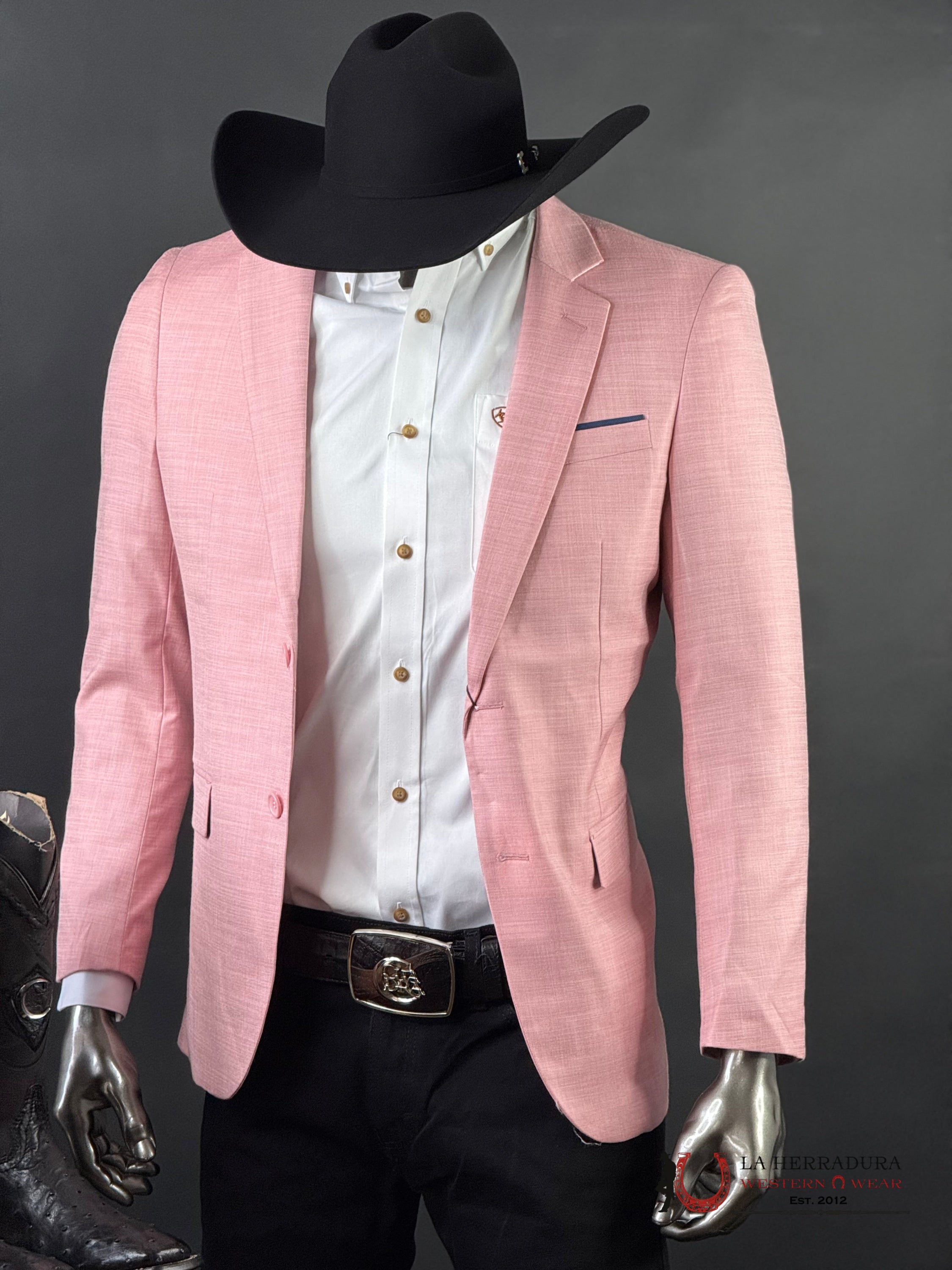 Mens Modern Fit Stretch Date Night Pink Blazer BLZ10534 ROPA HOMBRES