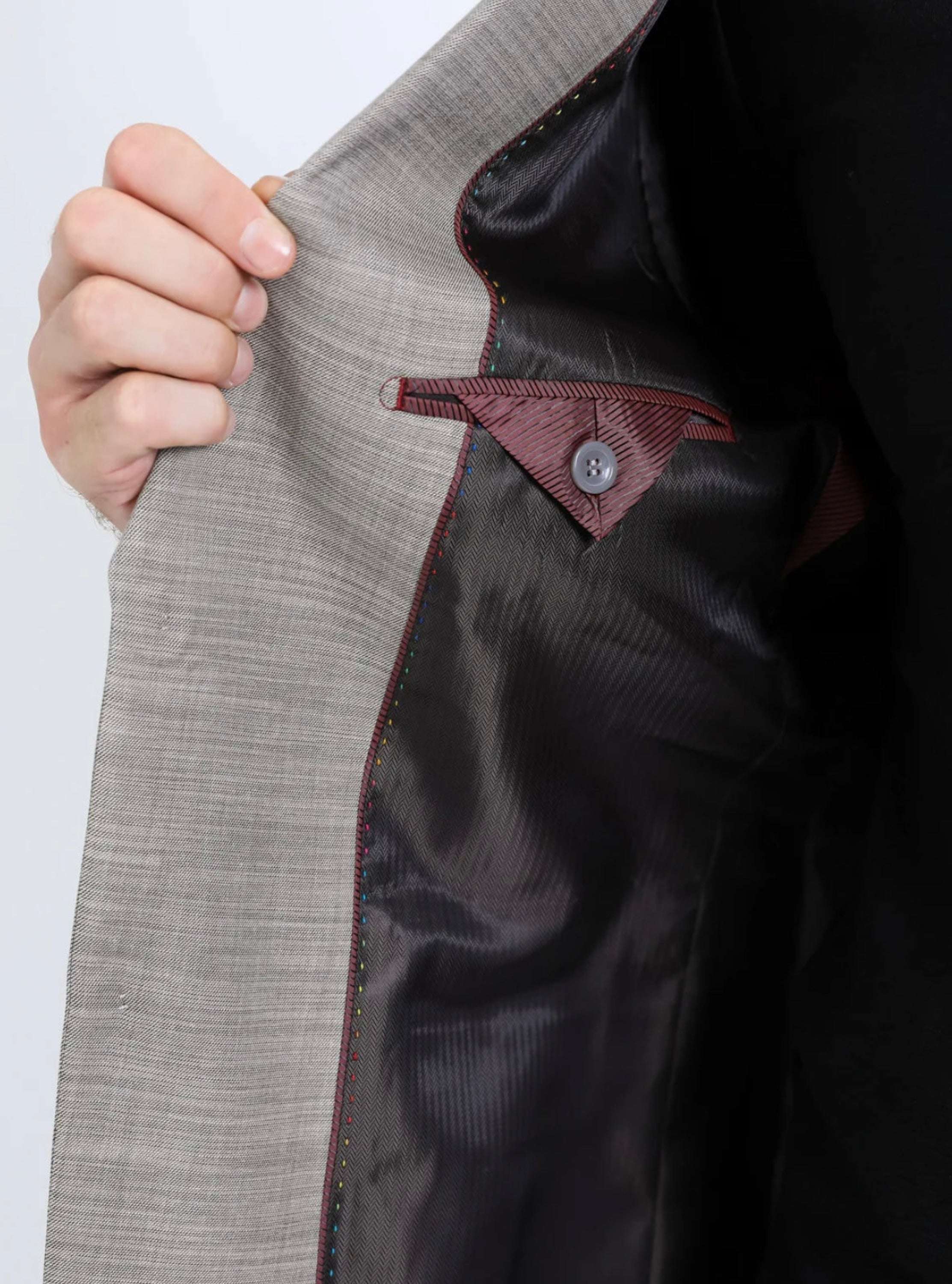 Platini Mens Modern Fit Stretch Date Night Khaki Blazer - Blz10533 Ropa Hombres