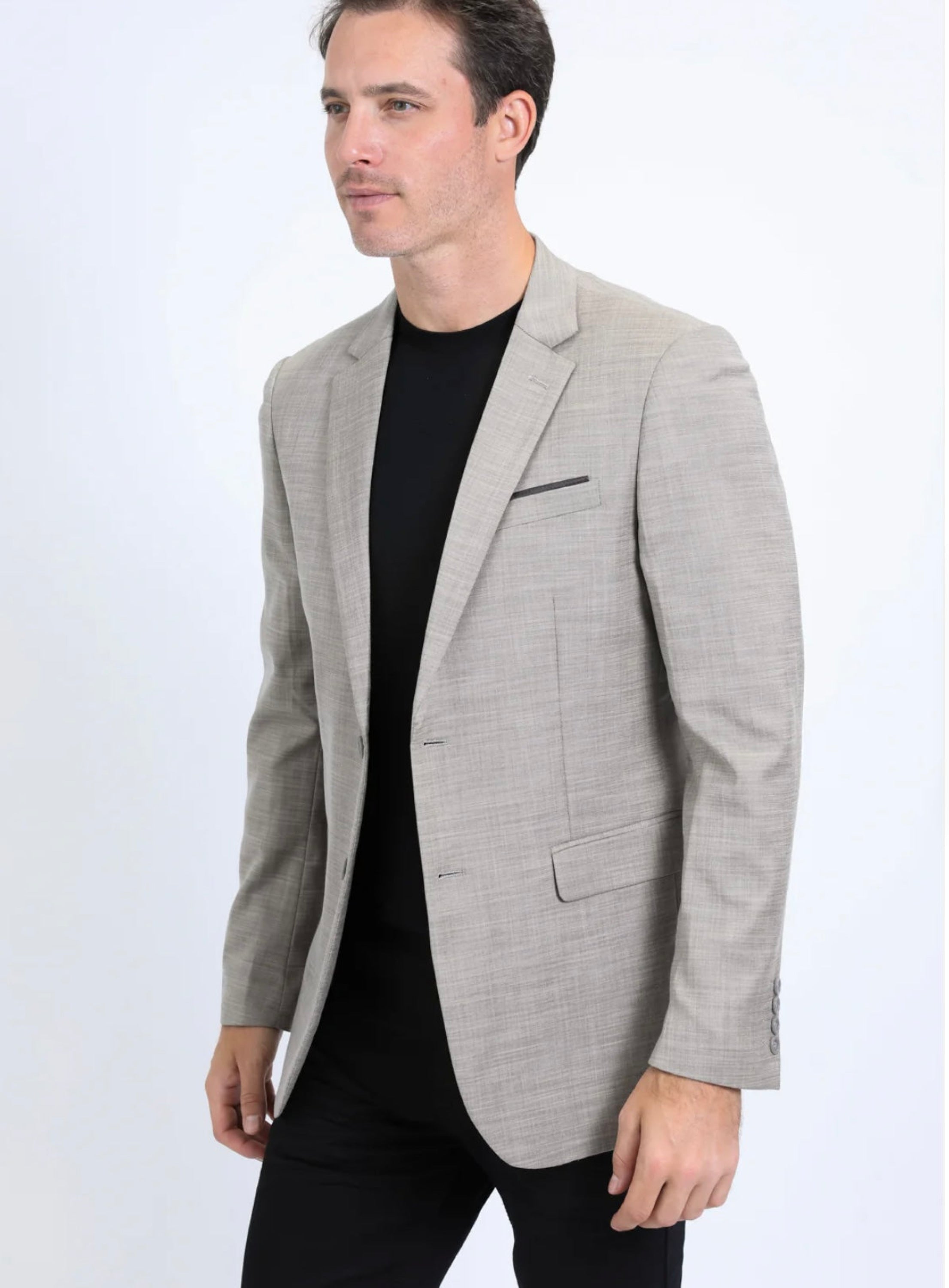 Platini Mens Modern Fit Stretch Date Night Khaki Blazer - Blz10533 Ropa Hombres