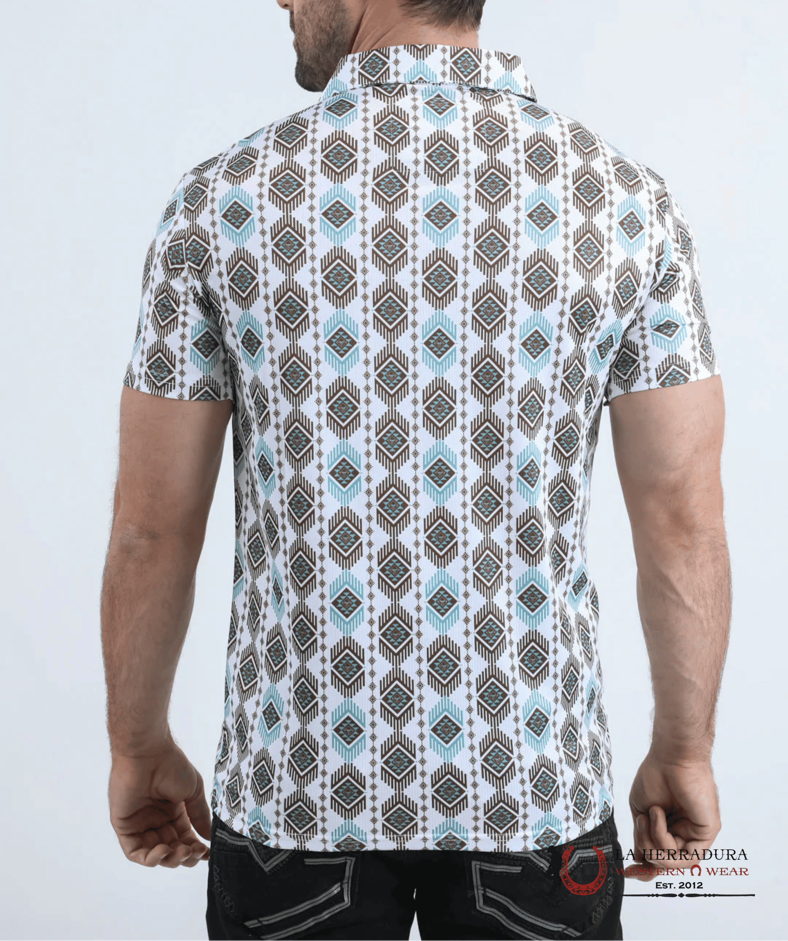 Platini Mens Modern fit stretch foil fashion Short sleeve White Shirt PGP11003 ROPA HOMBRES