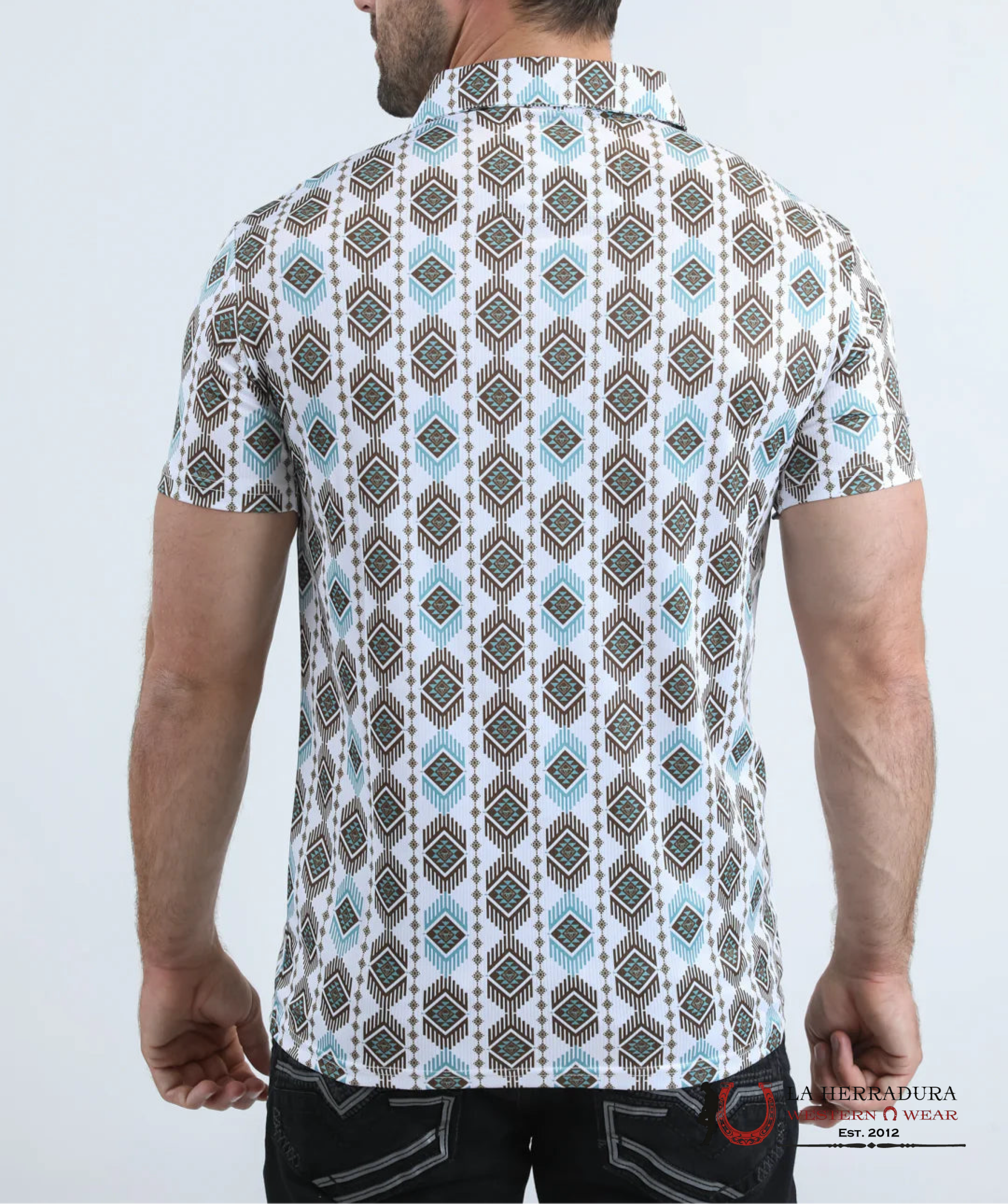 Platini Mens Modern fit stretch foil fashion Short sleeve White Shirt PGP11003 ROPA HOMBRES