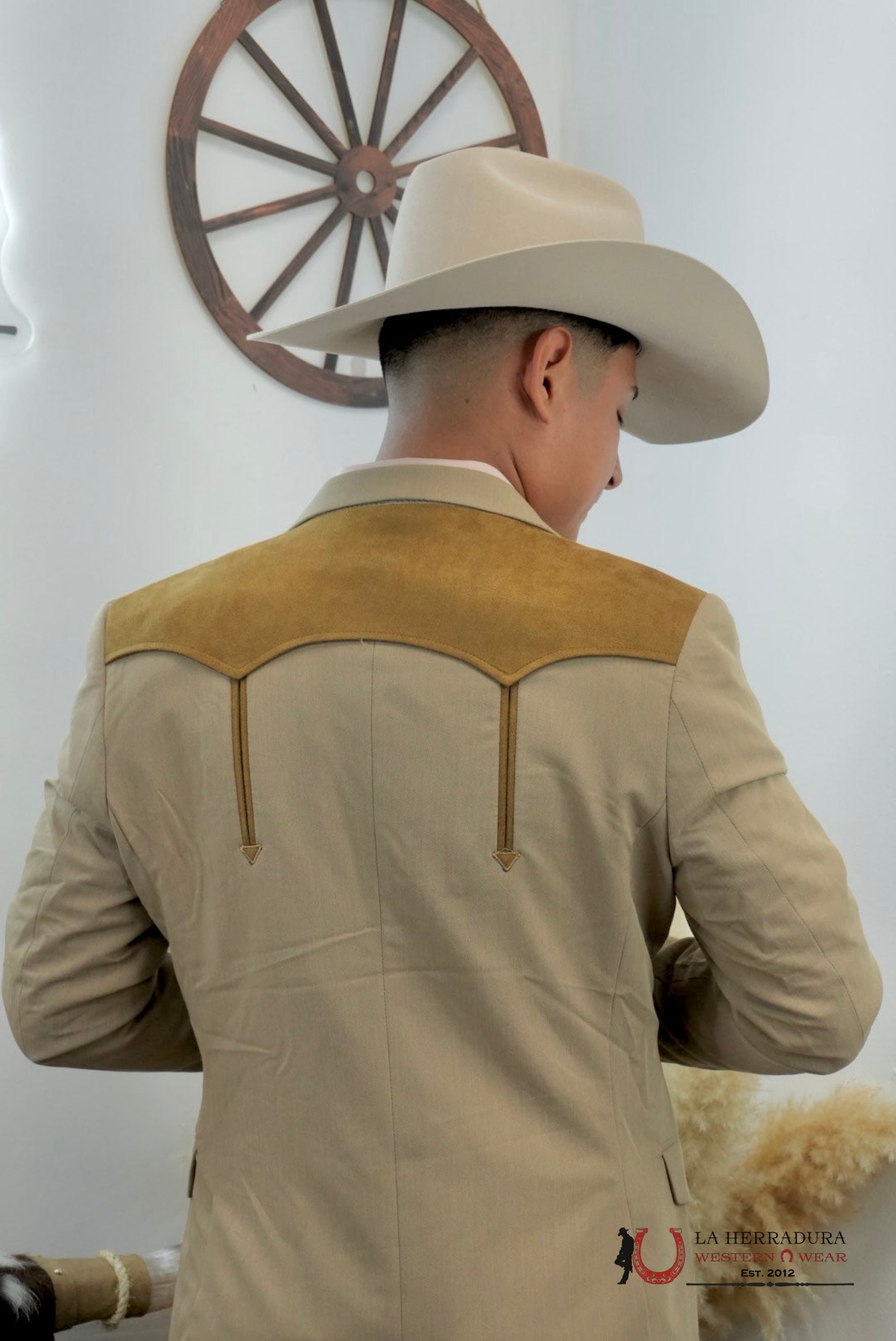 PLATINI SAUDE DETAIL KHAKI BLAZER MENS - WST9746 ROPA HOMBRES