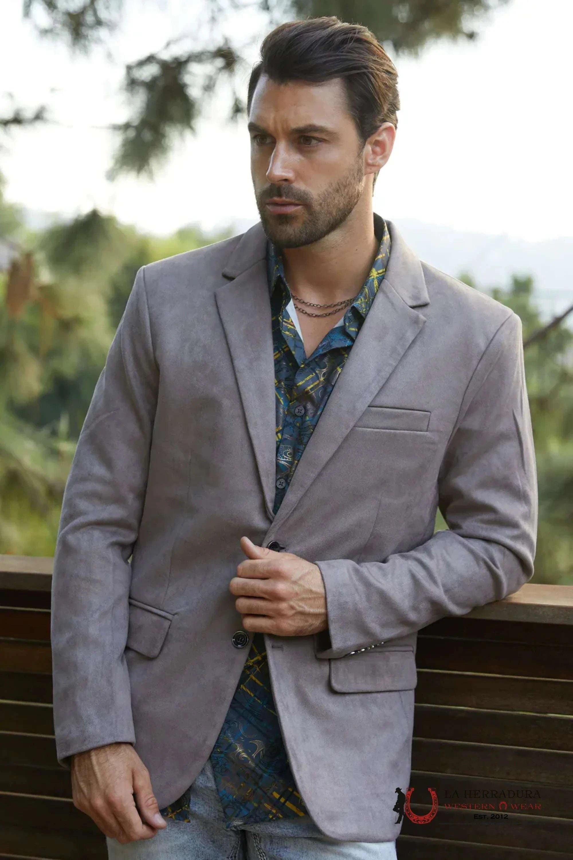 Platini Mink Gamuza Suede Blazer- Blz8861 Ropa Hombres