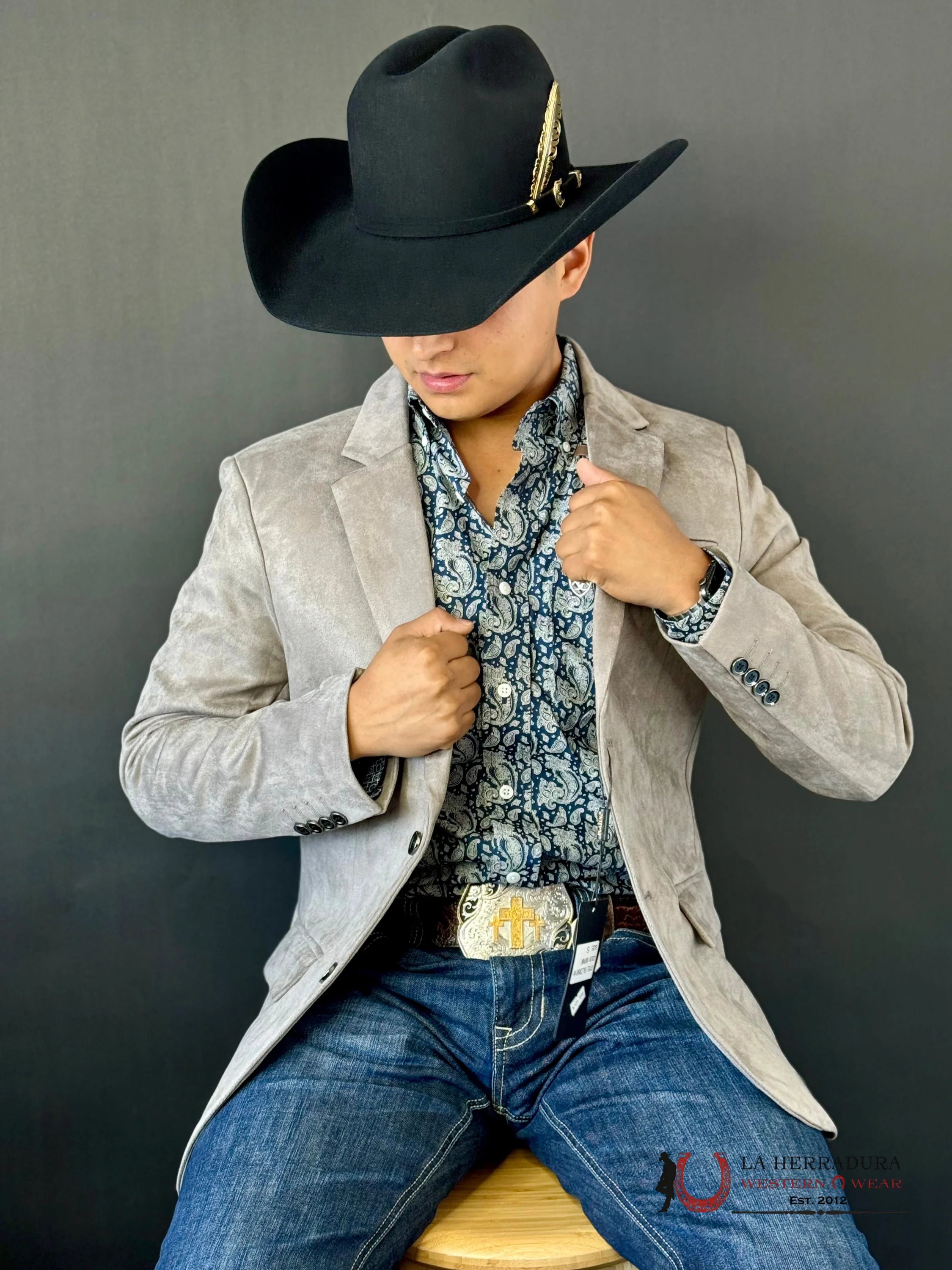 Platini Mink Gamuza Suede Blazer- Blz8861 Ropa Hombres