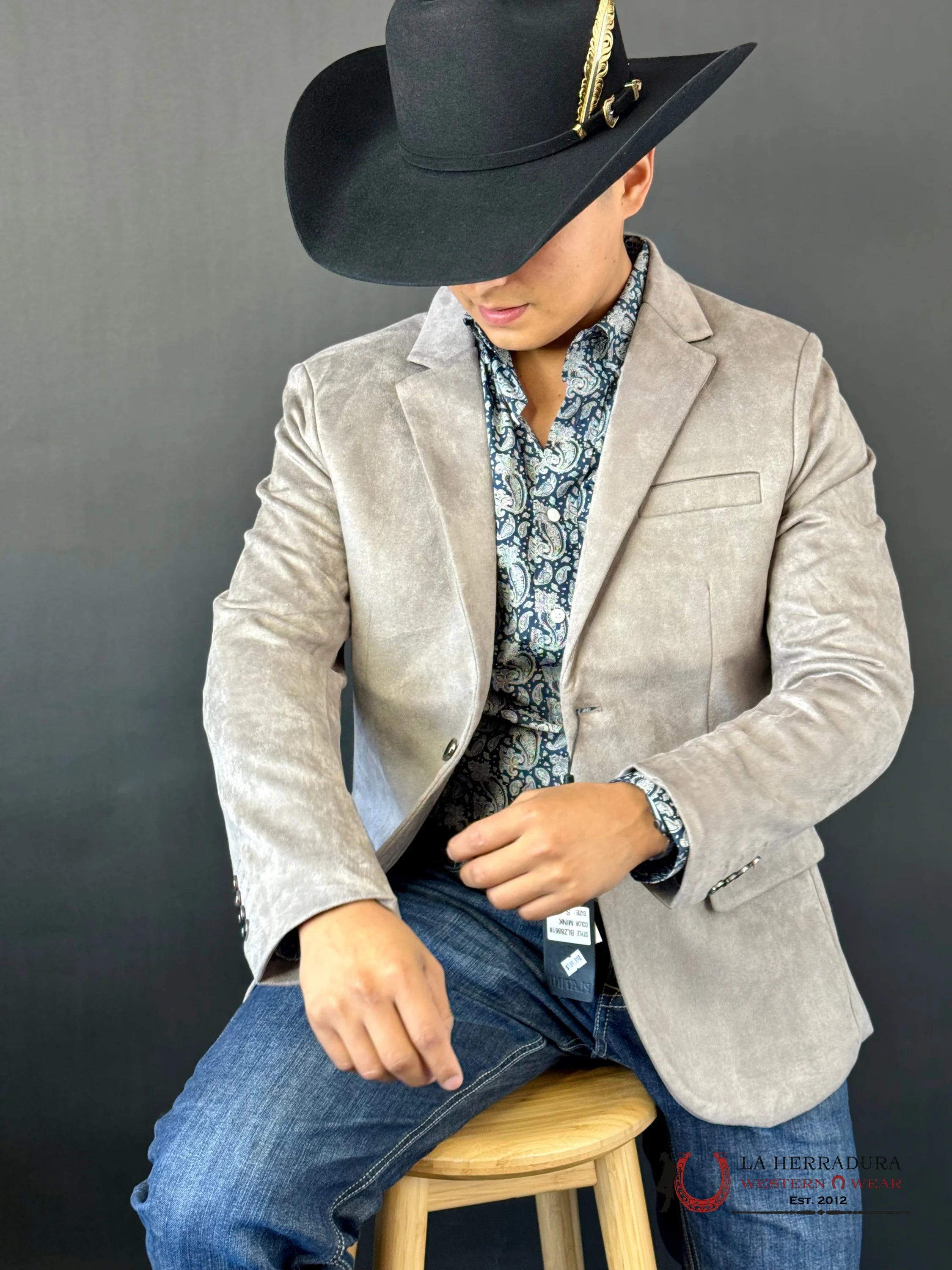 Platini Mink Gamuza Suede Blazer- Blz8861 Ropa Hombres