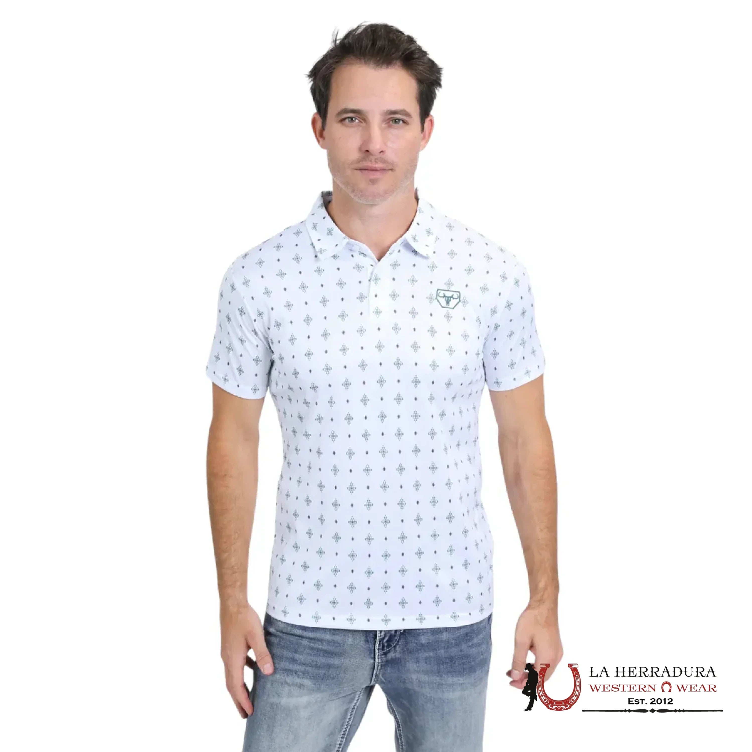 Platini - Modern Fit Performance Polo White Pgp10548 Ropa Hombres