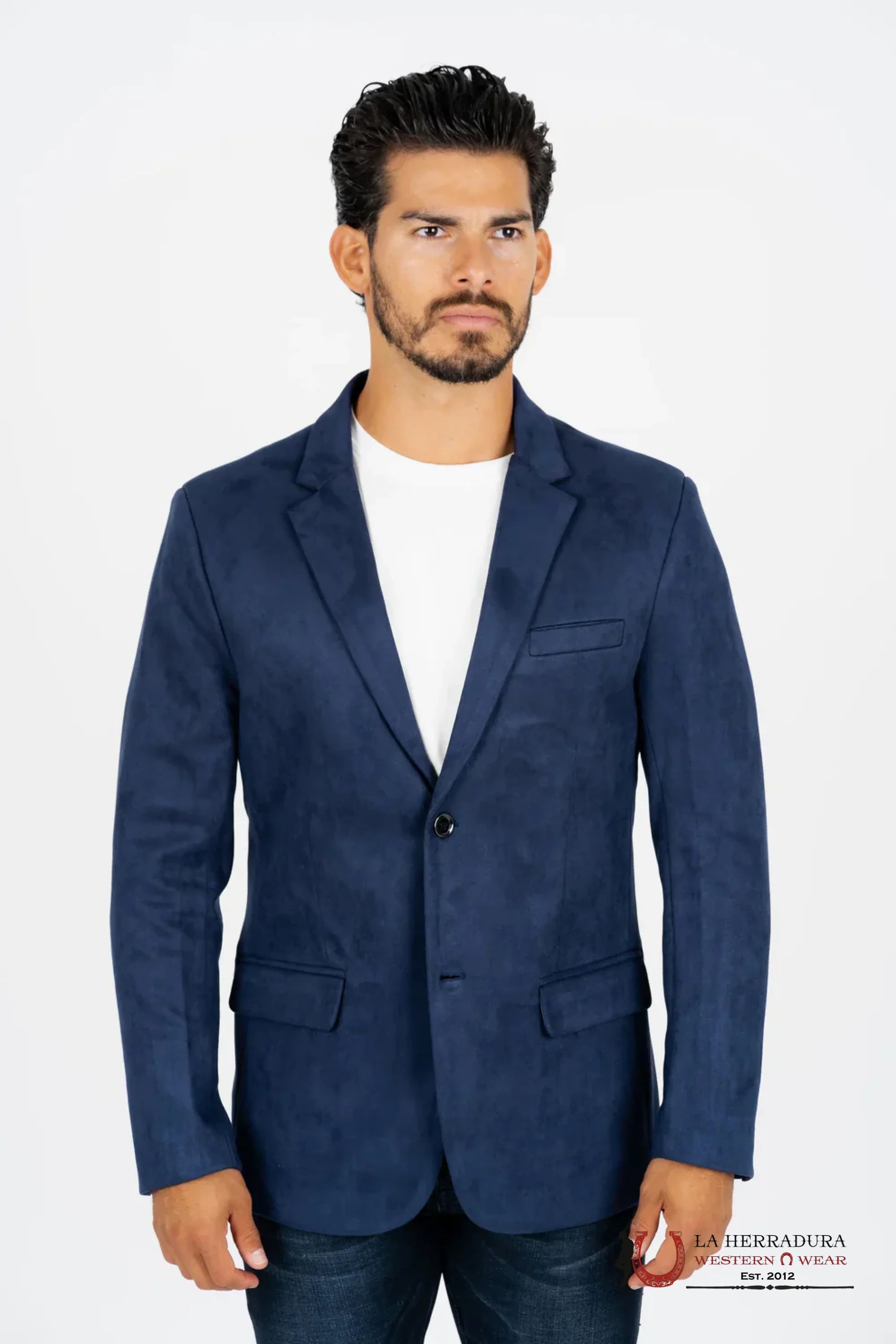 Platini Navy Gamuza Suede Blazer Blz8860 Ropa Hombres