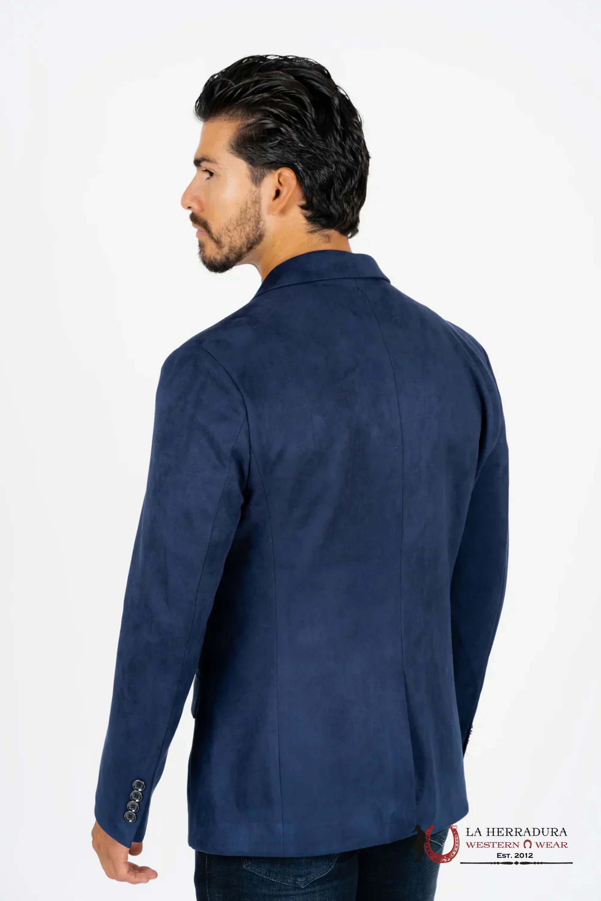 Platini Navy Gamuza Suede Blazer Blz8860 Ropa Hombres