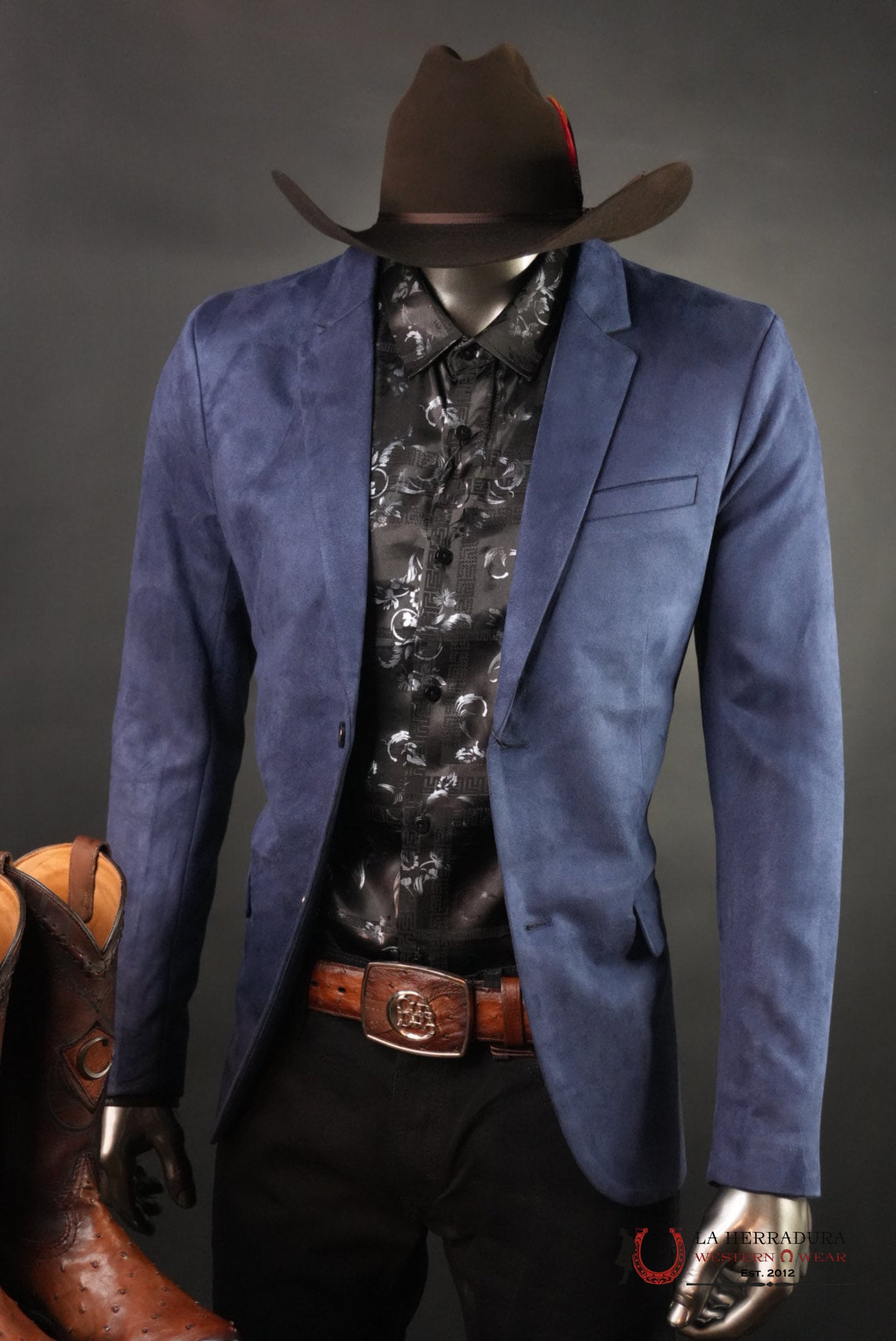 PLATINI NAVY GAMUZA SUEDE BLAZER BLZ8860 ROPA HOMBRES