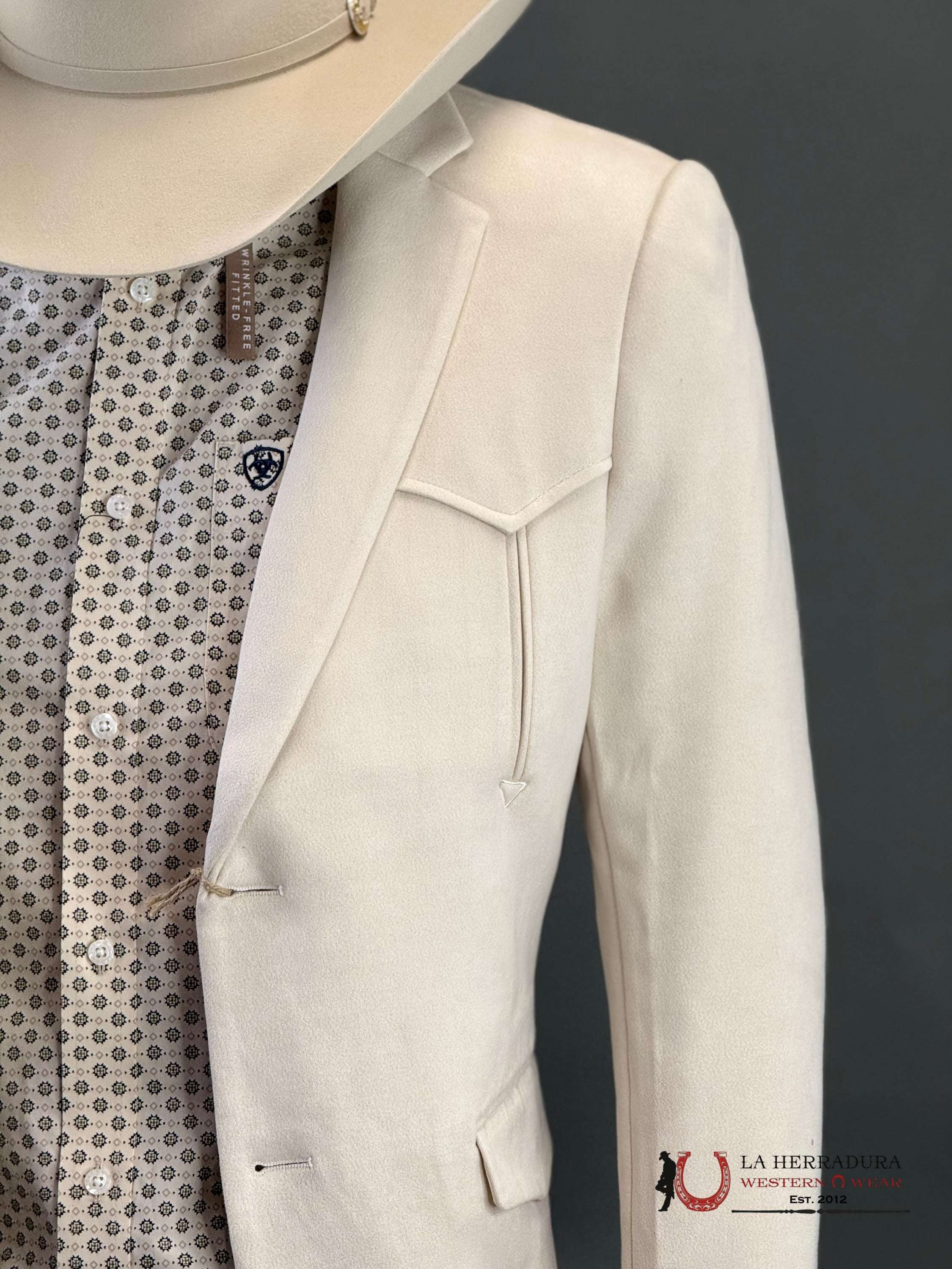 White/Blanco Rancher Suede Blazer Ropa Hombres