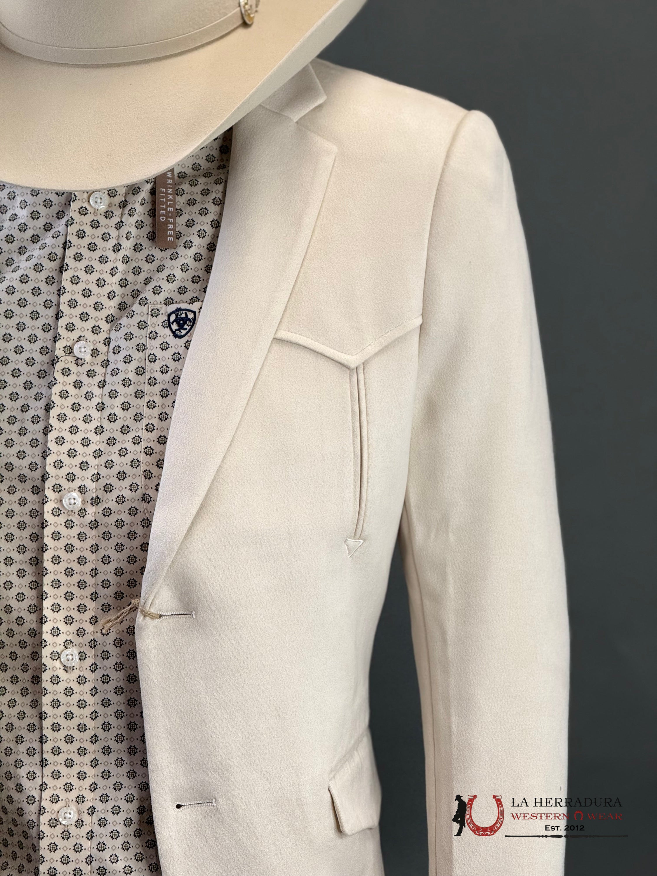 White/Blanco Rancher Suede Blazer Ropa Hombres