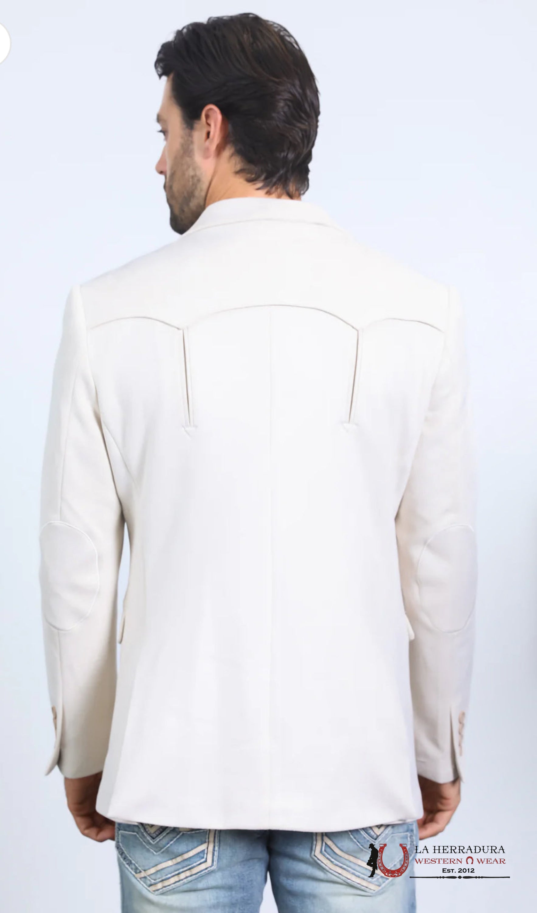 White/Blanco Rancher Suede Blazer Ropa Hombres