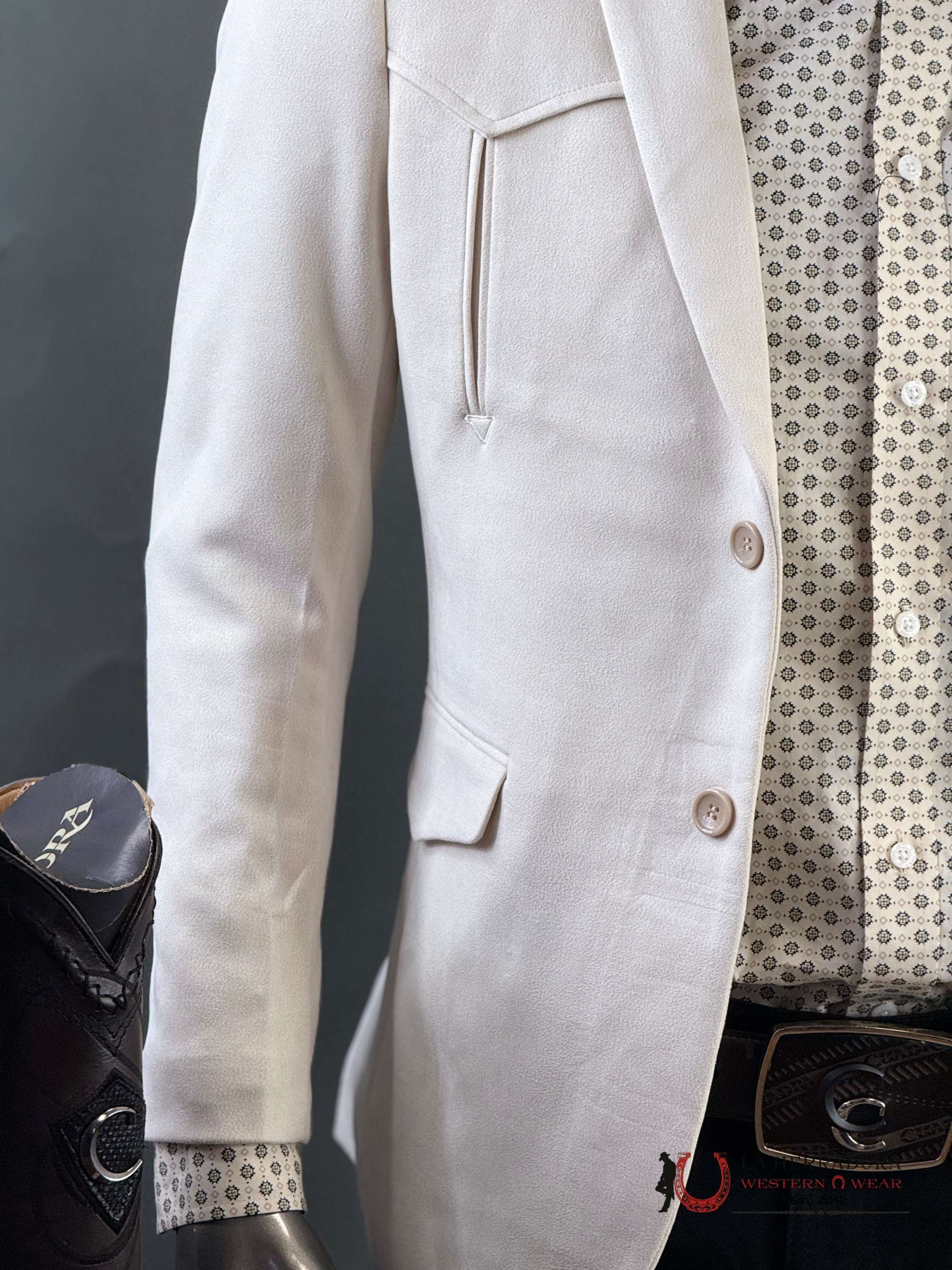 White/Blanco Rancher Suede Blazer Ropa Hombres