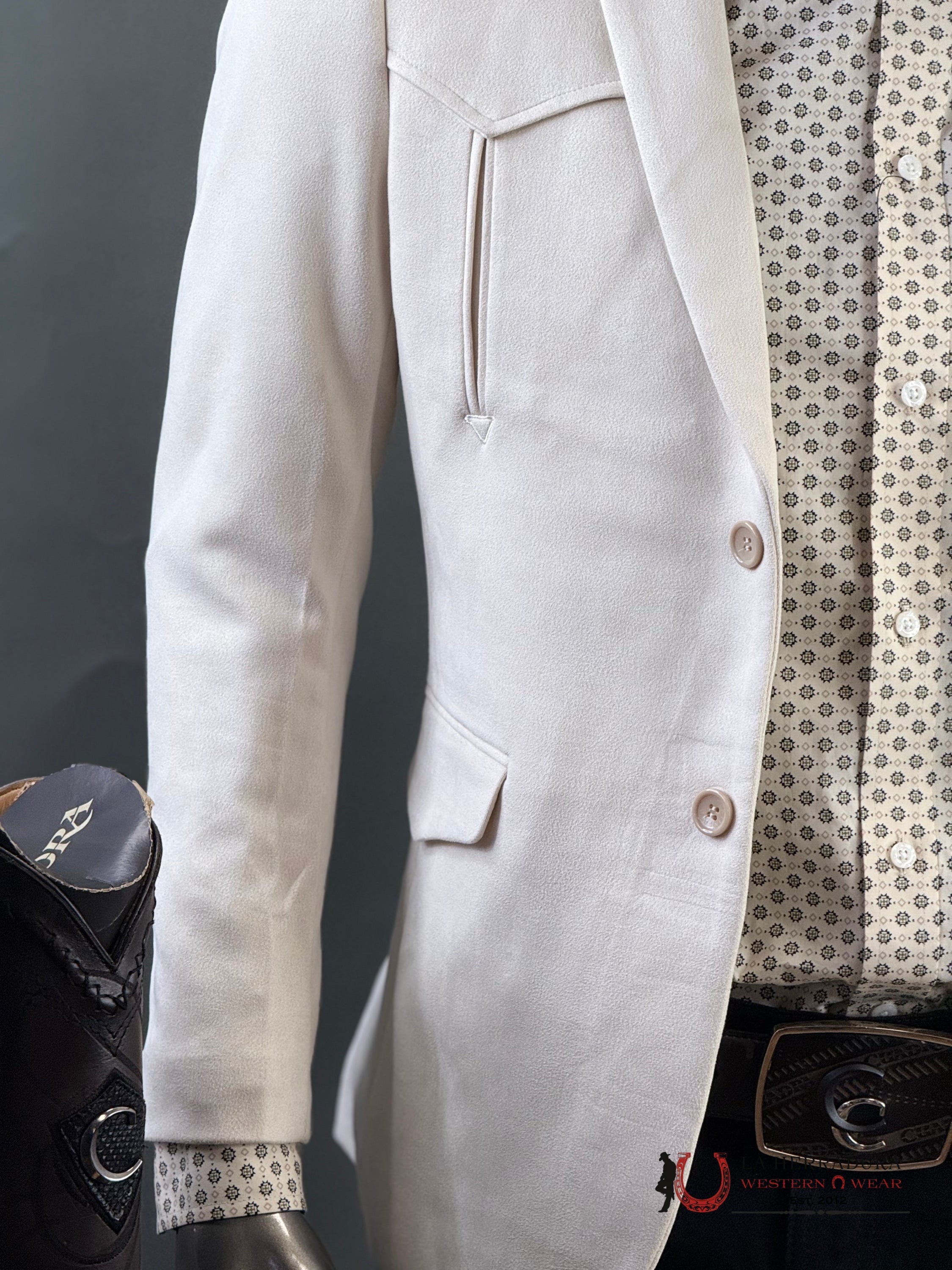 White/Blanco Rancher Suede Blazer Ropa Hombres