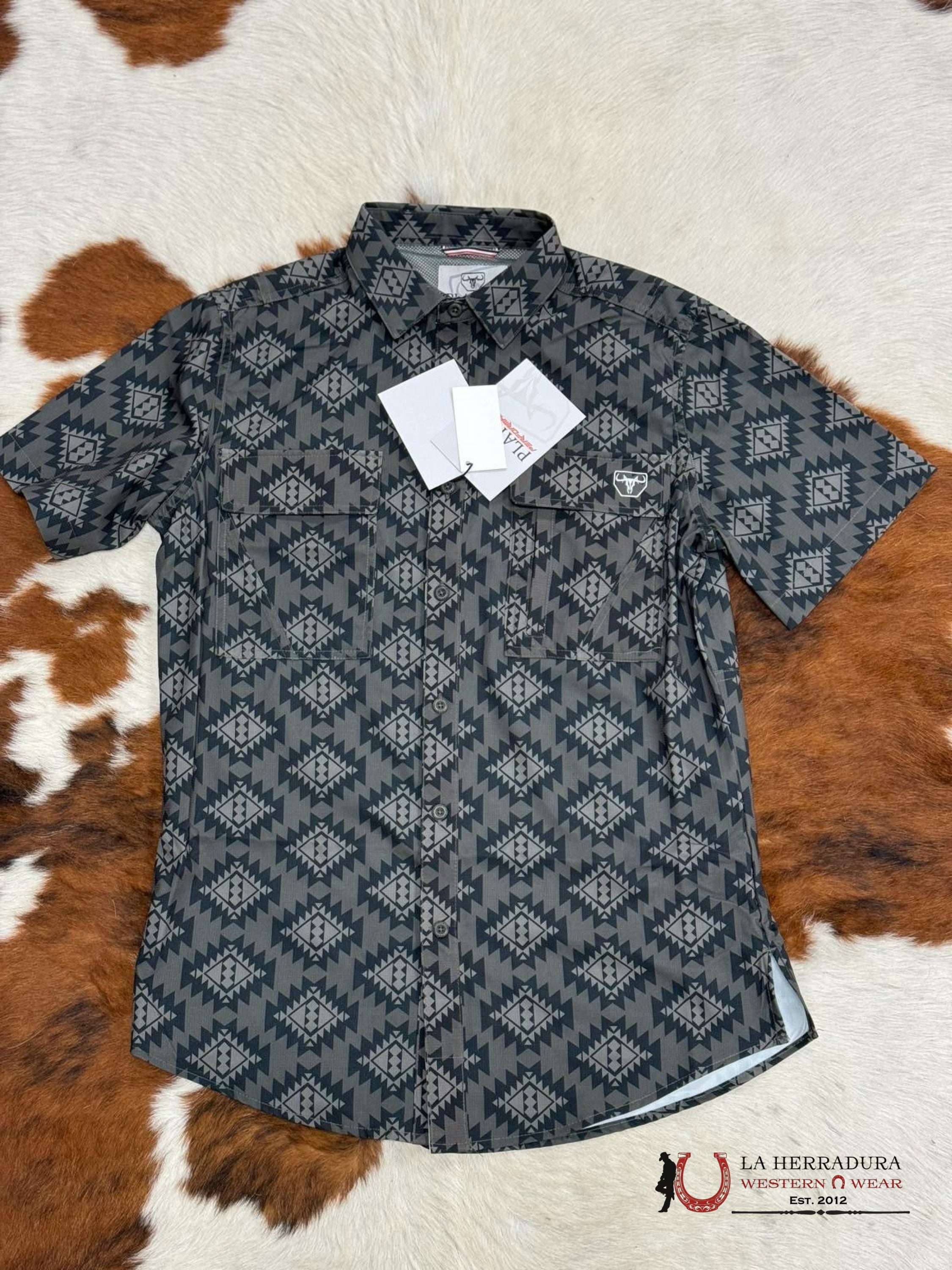 Platini Performance Black Aztec Short Sleeve Ropa Hombres