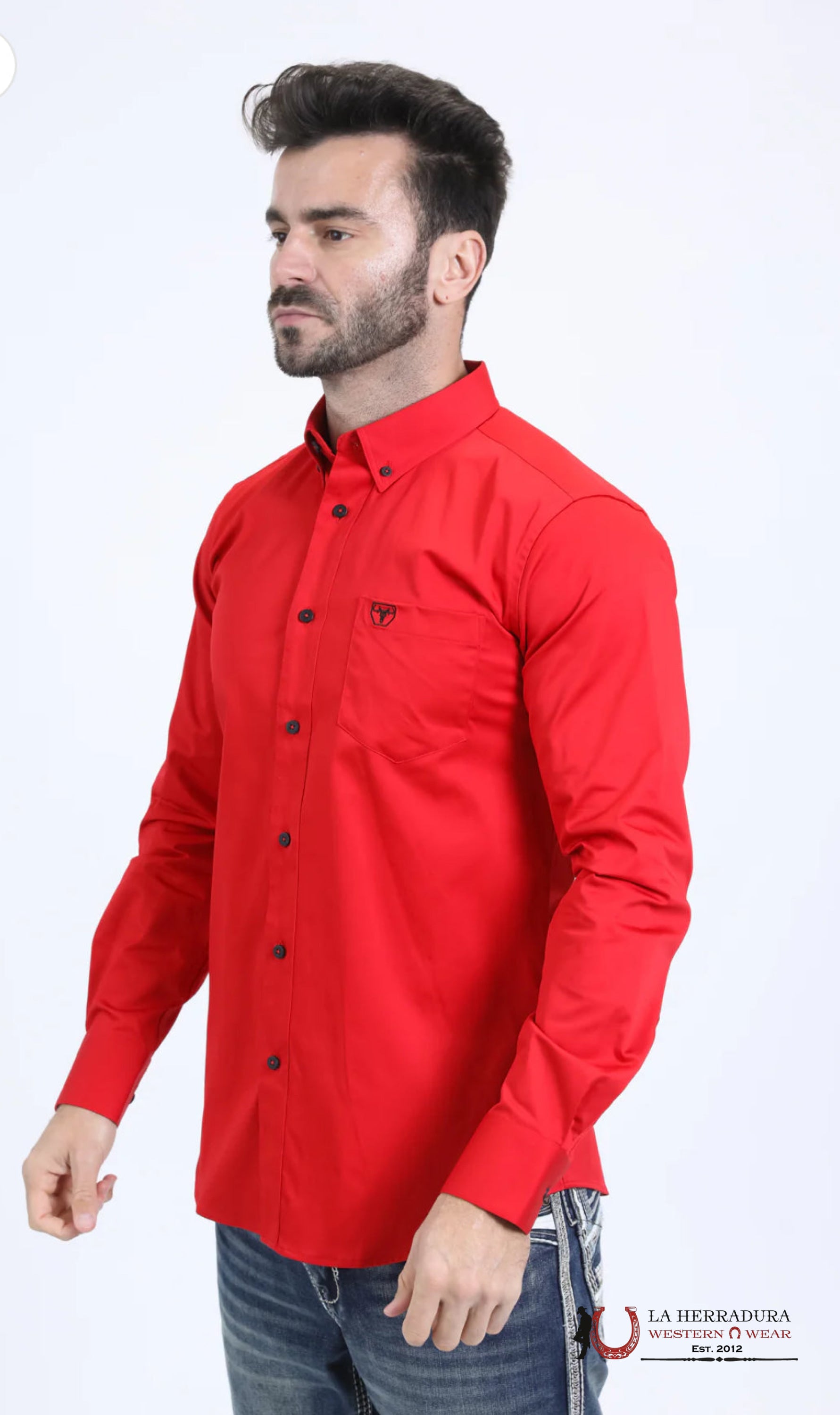 Platini Red Long Sleeve Shirt ROPA HOMBRES