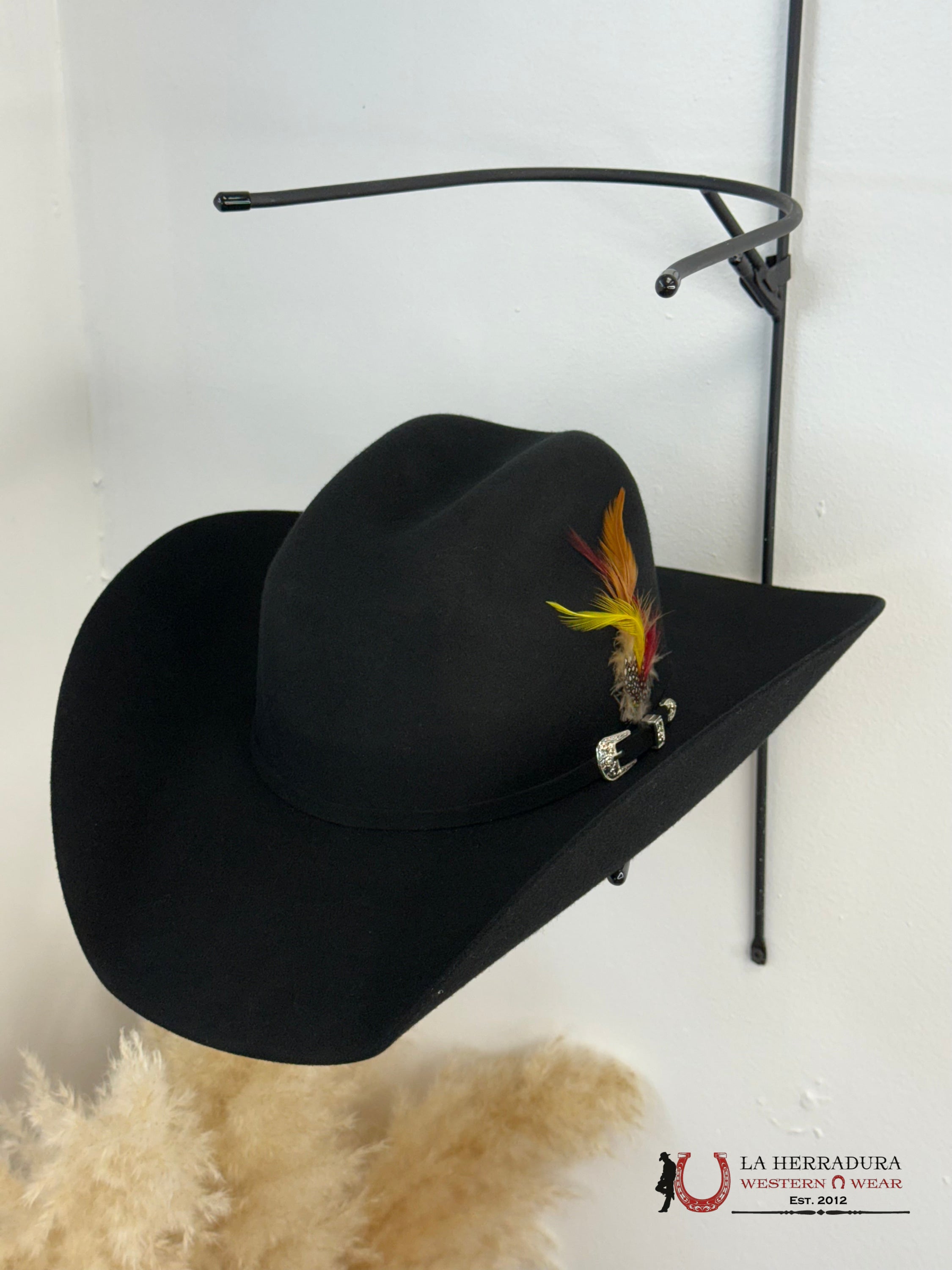 POTRERO BLACK FELT HAT 30X GARAÑON MALBORO TEJANA