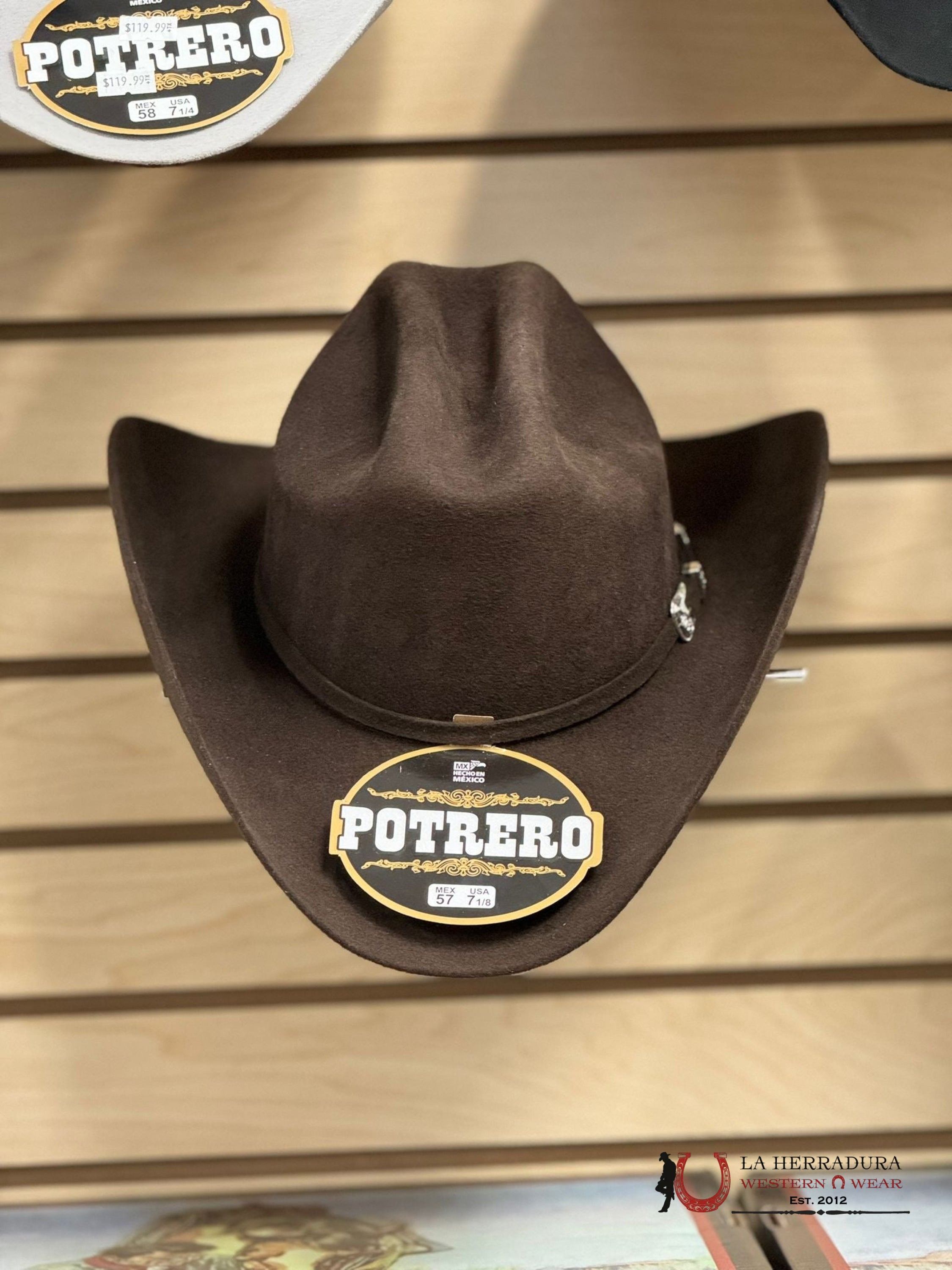 Potrero Brown Felt Hat 30X Tejana
