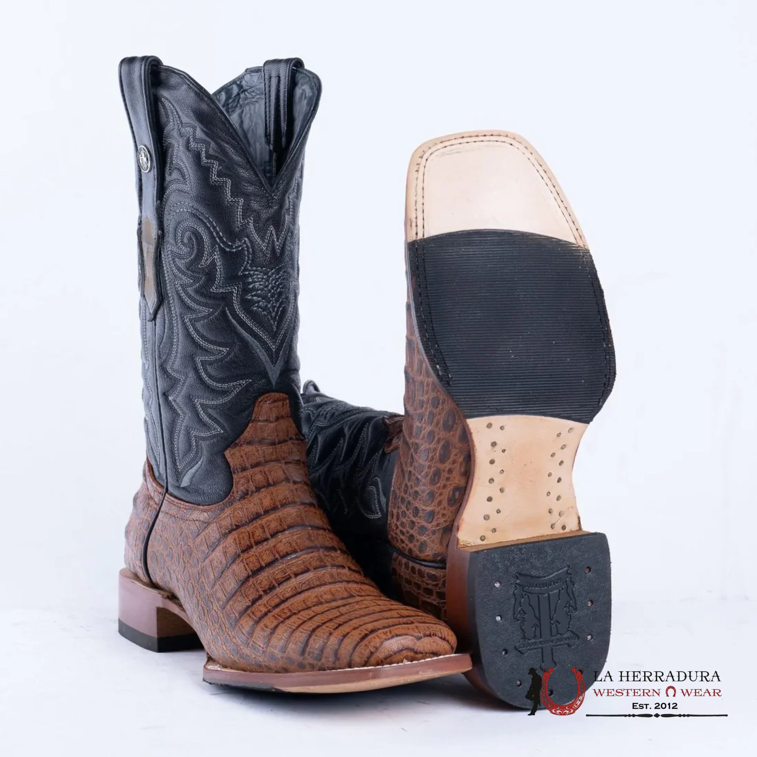 PRINT CAIMAN BELLY VIDREADO BLACK KABUL TOP HYBRID SOLE- TM207031 BOTAS HOMBRES