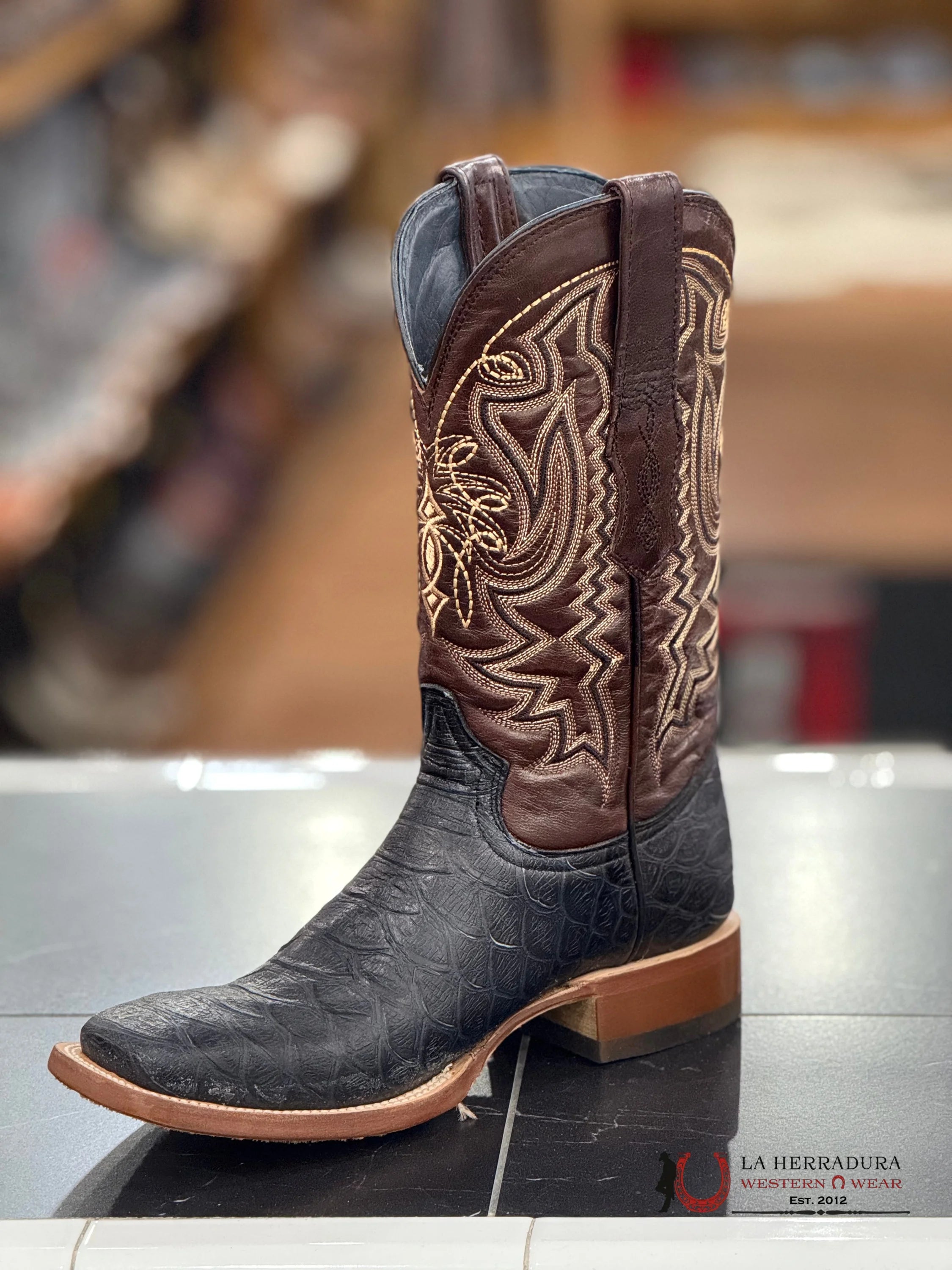 PRINT PHYTON JUMBO COGNAC VOLCANO TOP LEATHER SOLE- TM205553 BOTAS HOMBRES