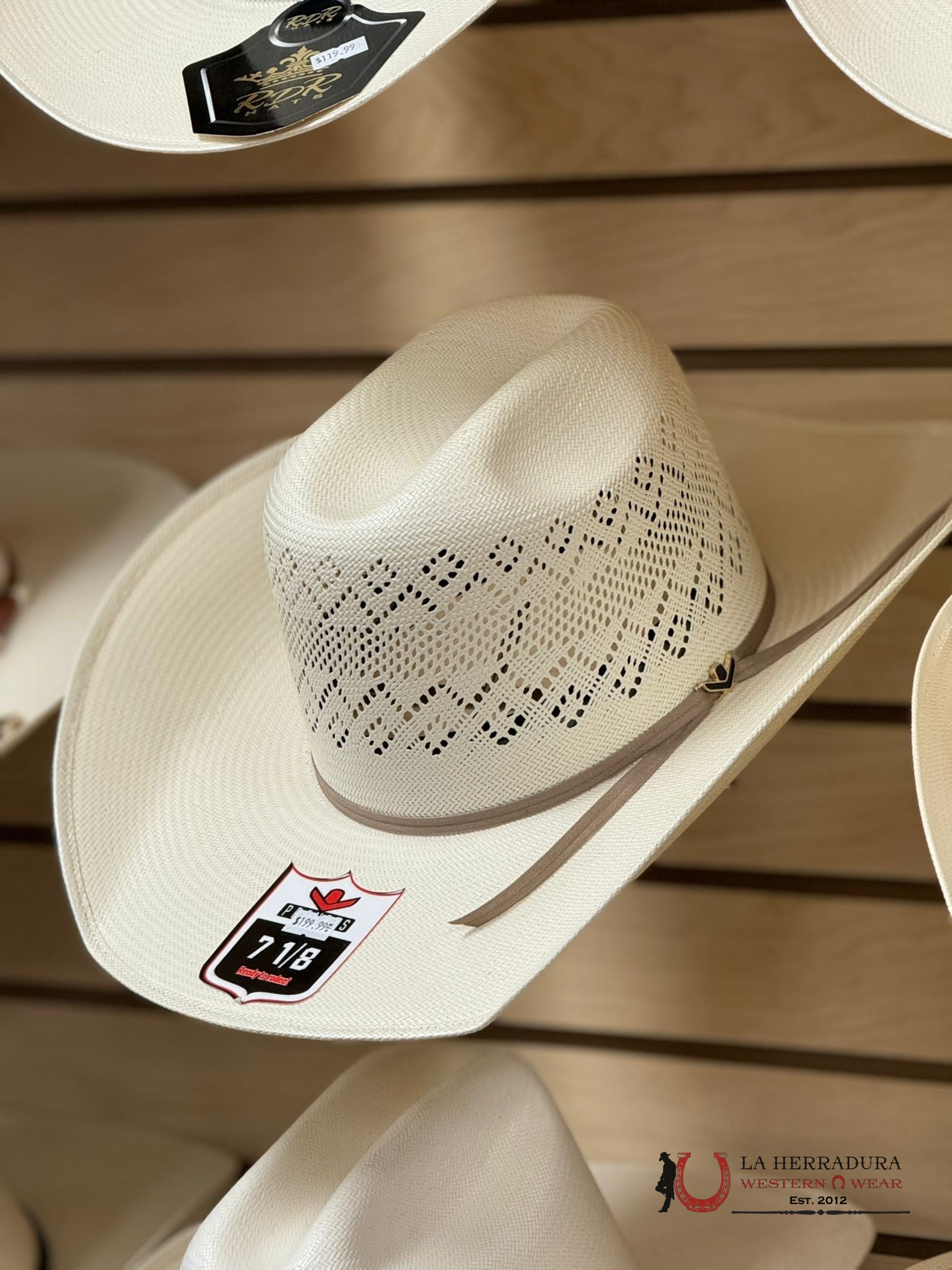 Pro Hats Straw Hat Pre Shaped Tan String Band Tejana