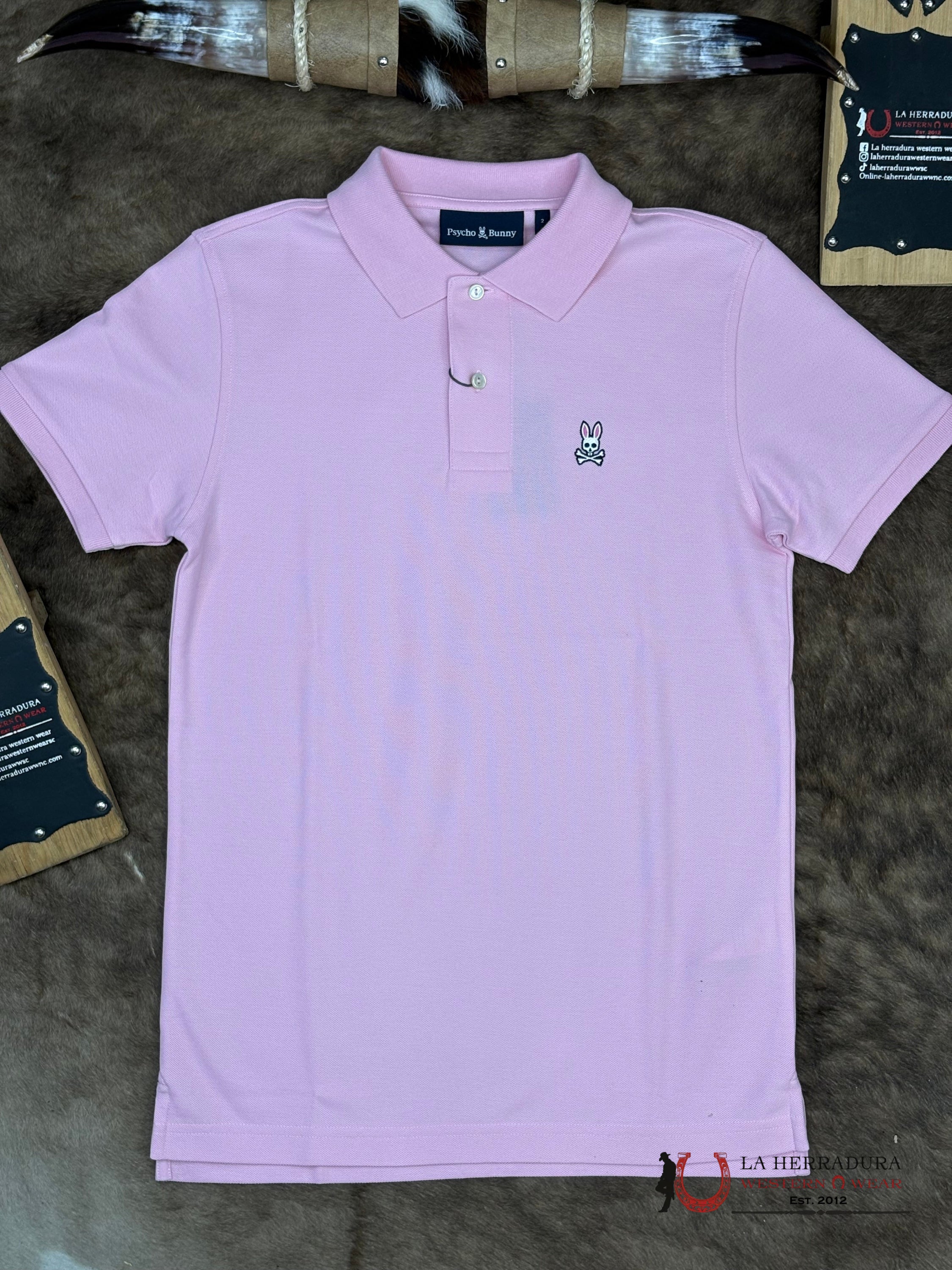 PSYCHO BUNNY Classic Pique Polo Romance Rose Short Sleeve ROPA HOMBRES