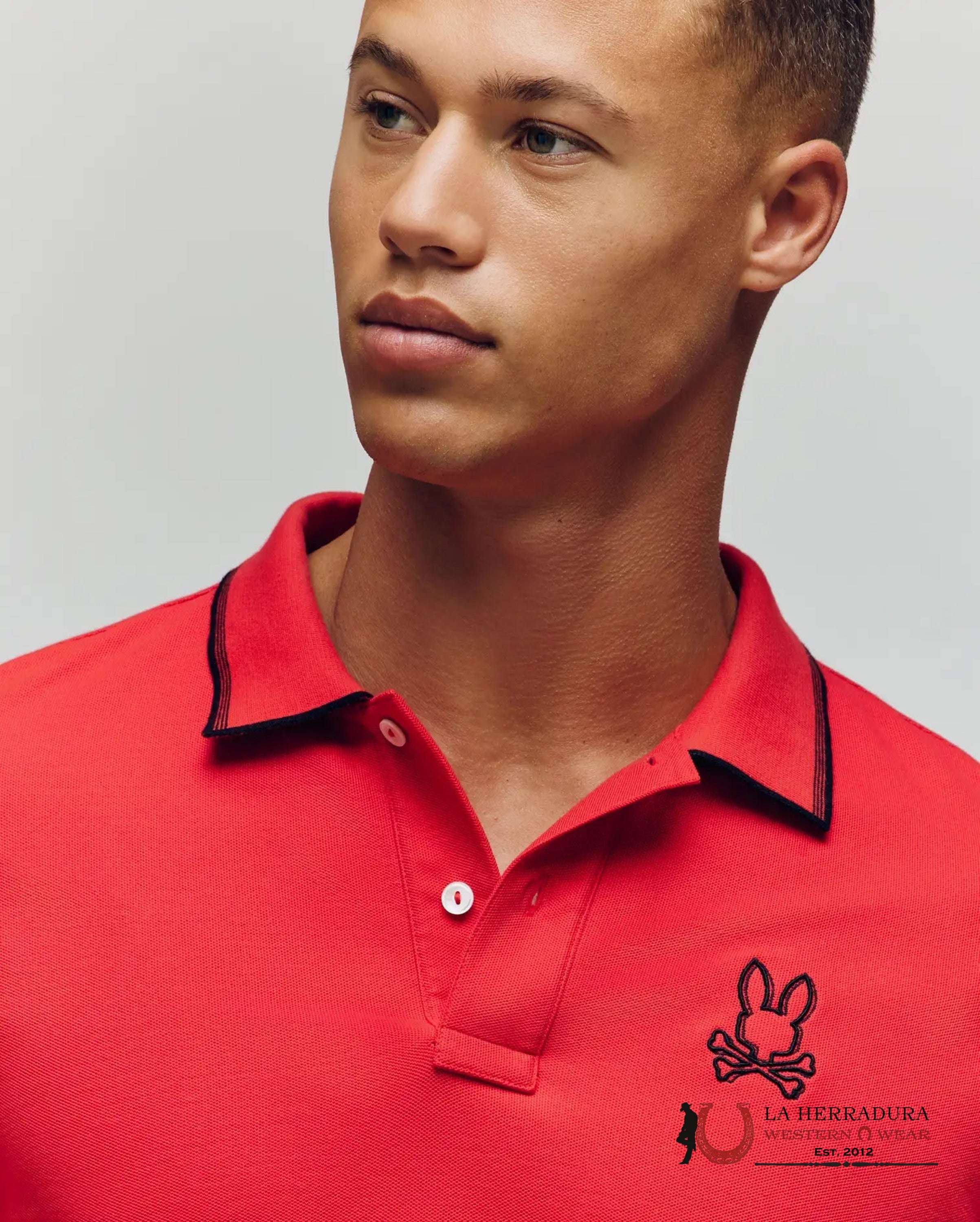 PSYCHO BUNNY JUDE PIQUE POLO BITTERSWEET ROPA HOMBRES
