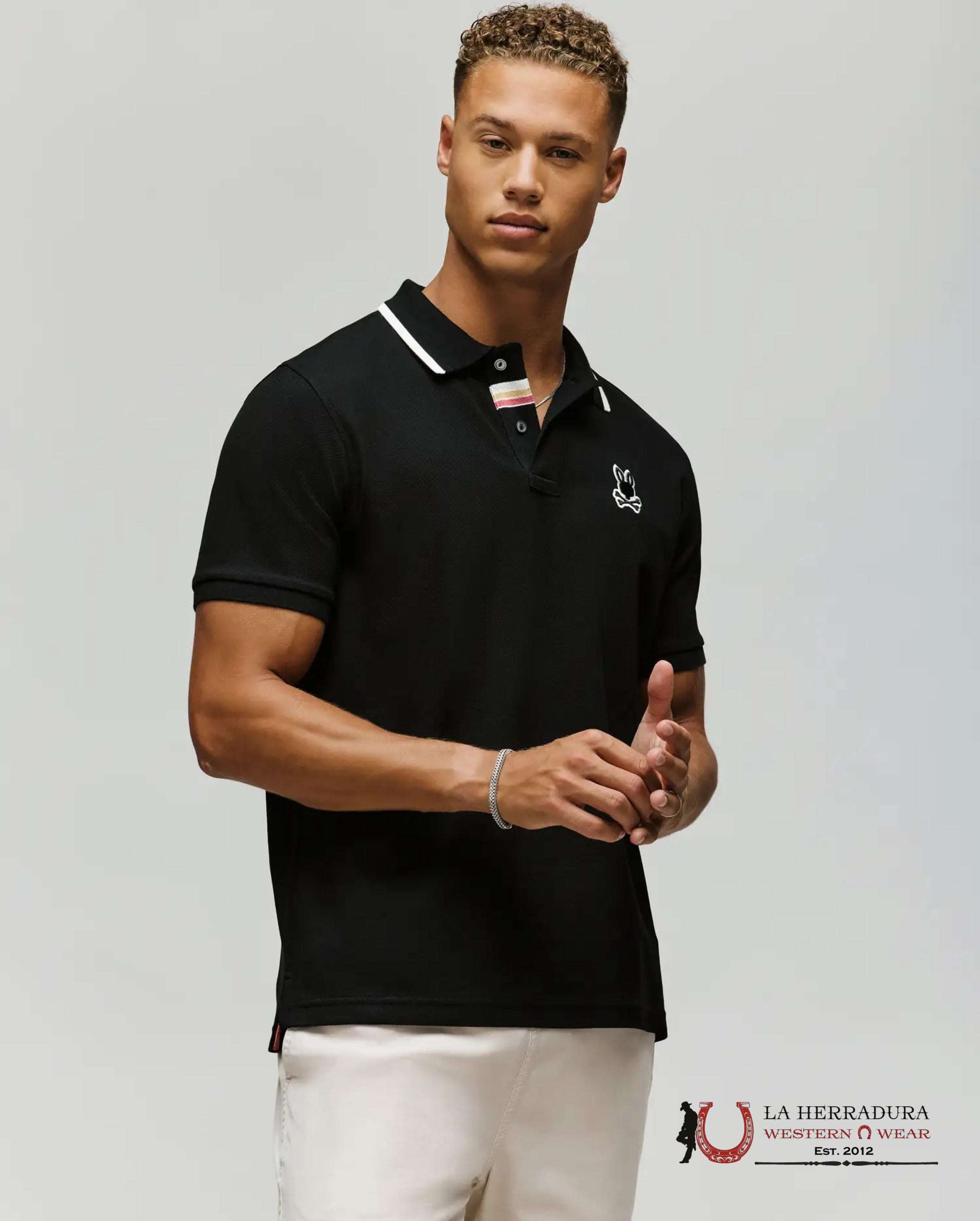 Psycho Bunny Mens Fenley Pique Polo ROPA HOMBRES