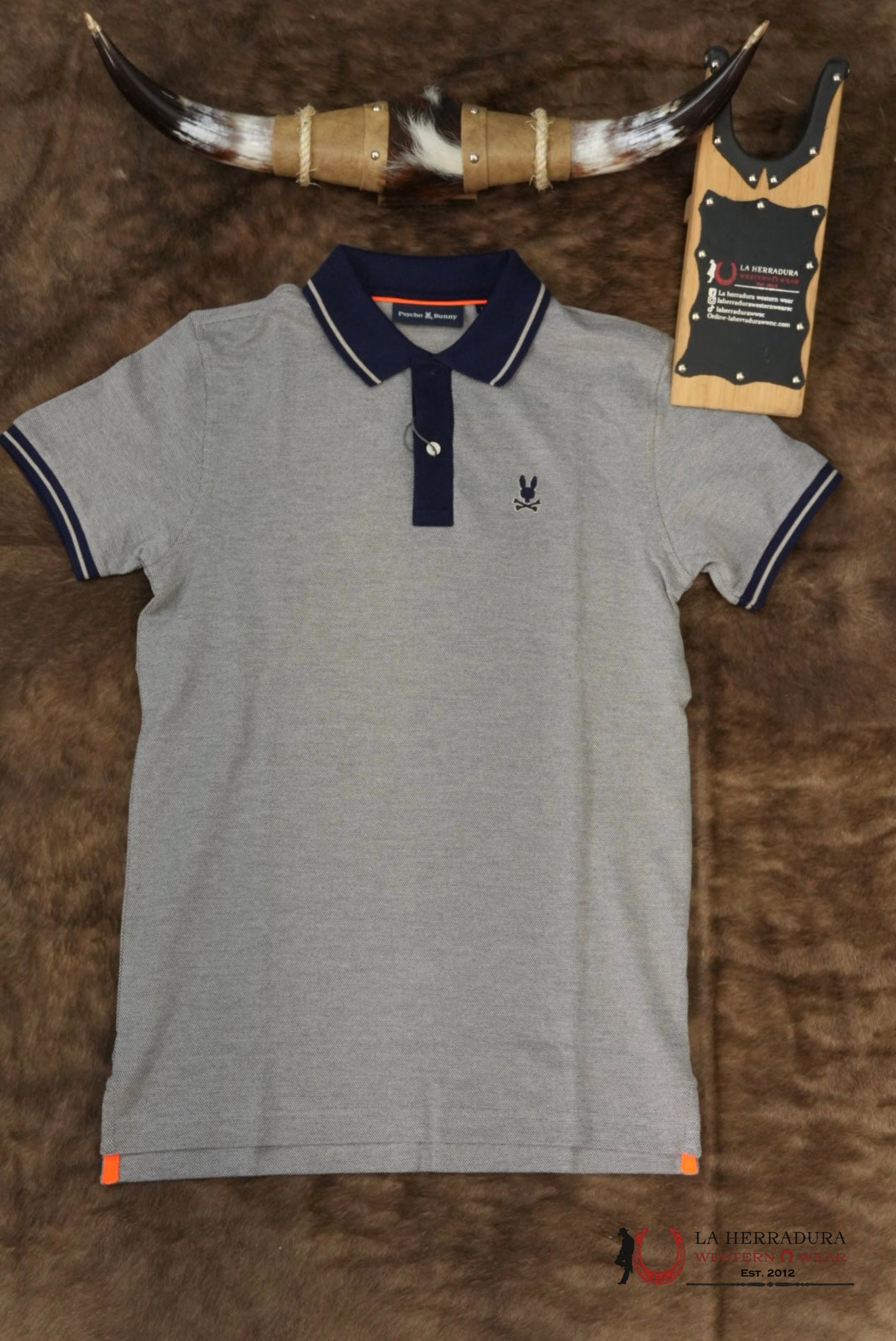 Psycho Bunny Mens Quinton Texture Pique Polo ROPA HOMBRES