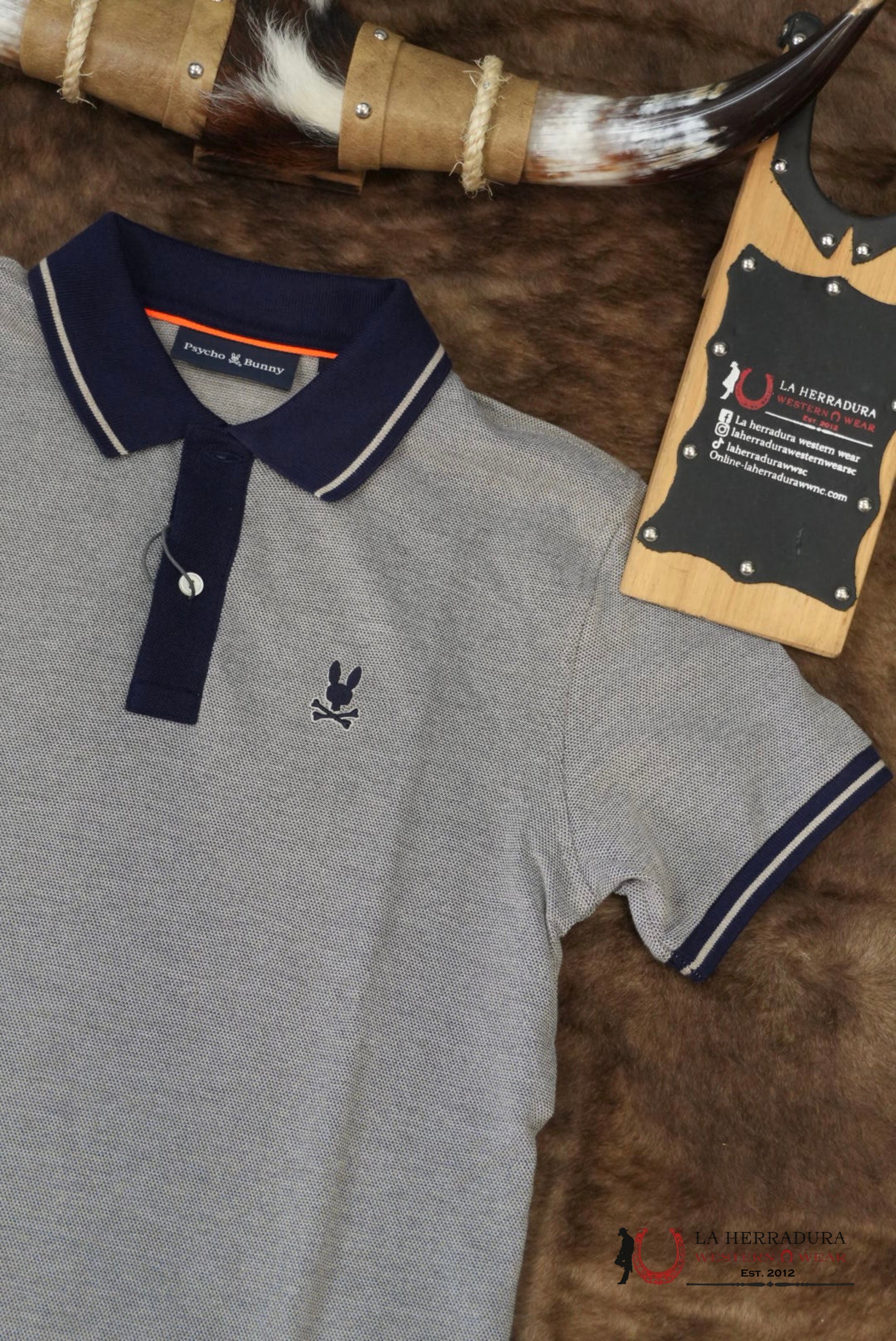 Psycho Bunny Mens Quinton Texture Pique Polo ROPA HOMBRES