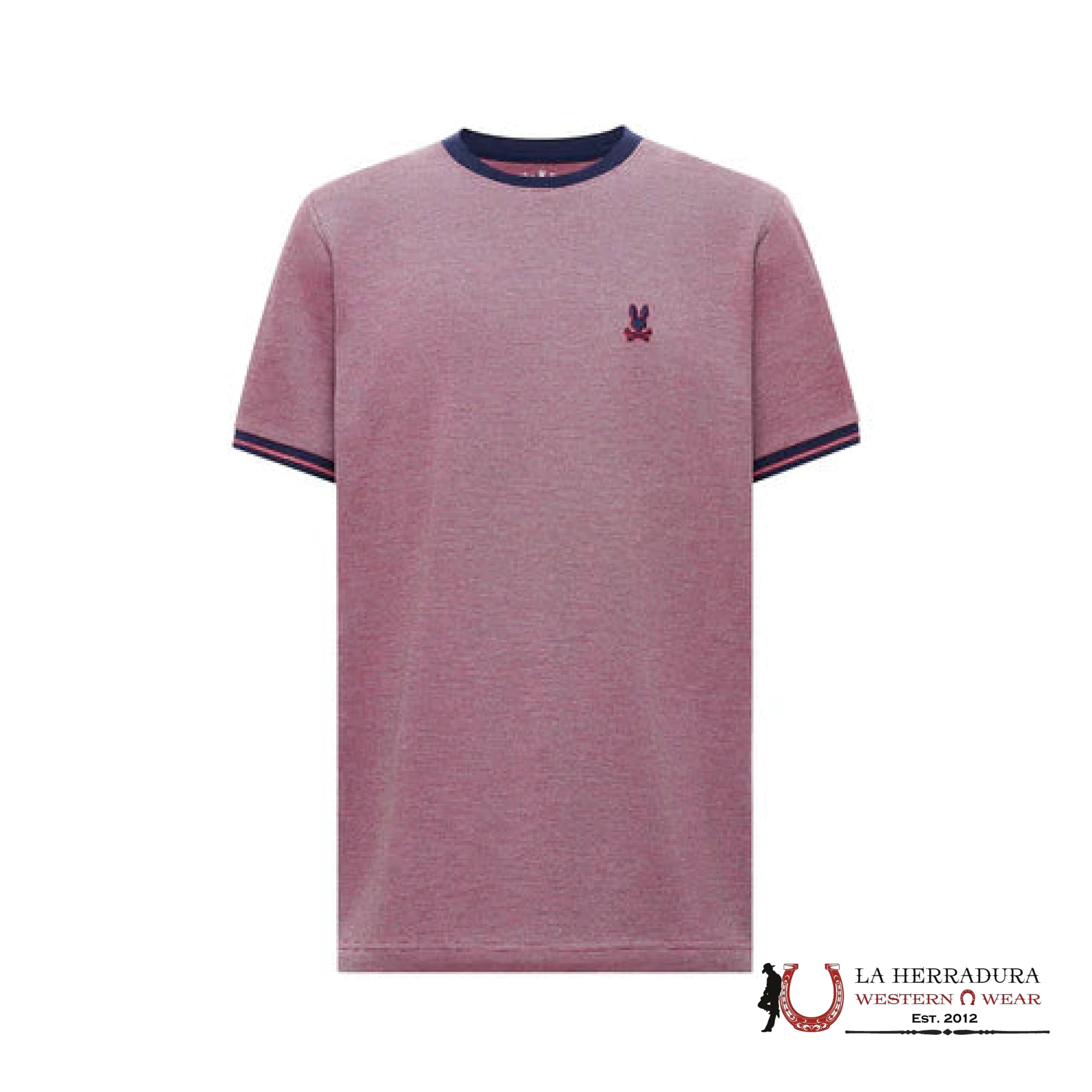 Psycho Bunny Men’s Quinton Textured Pique Tee Red ROPA HOMBRES