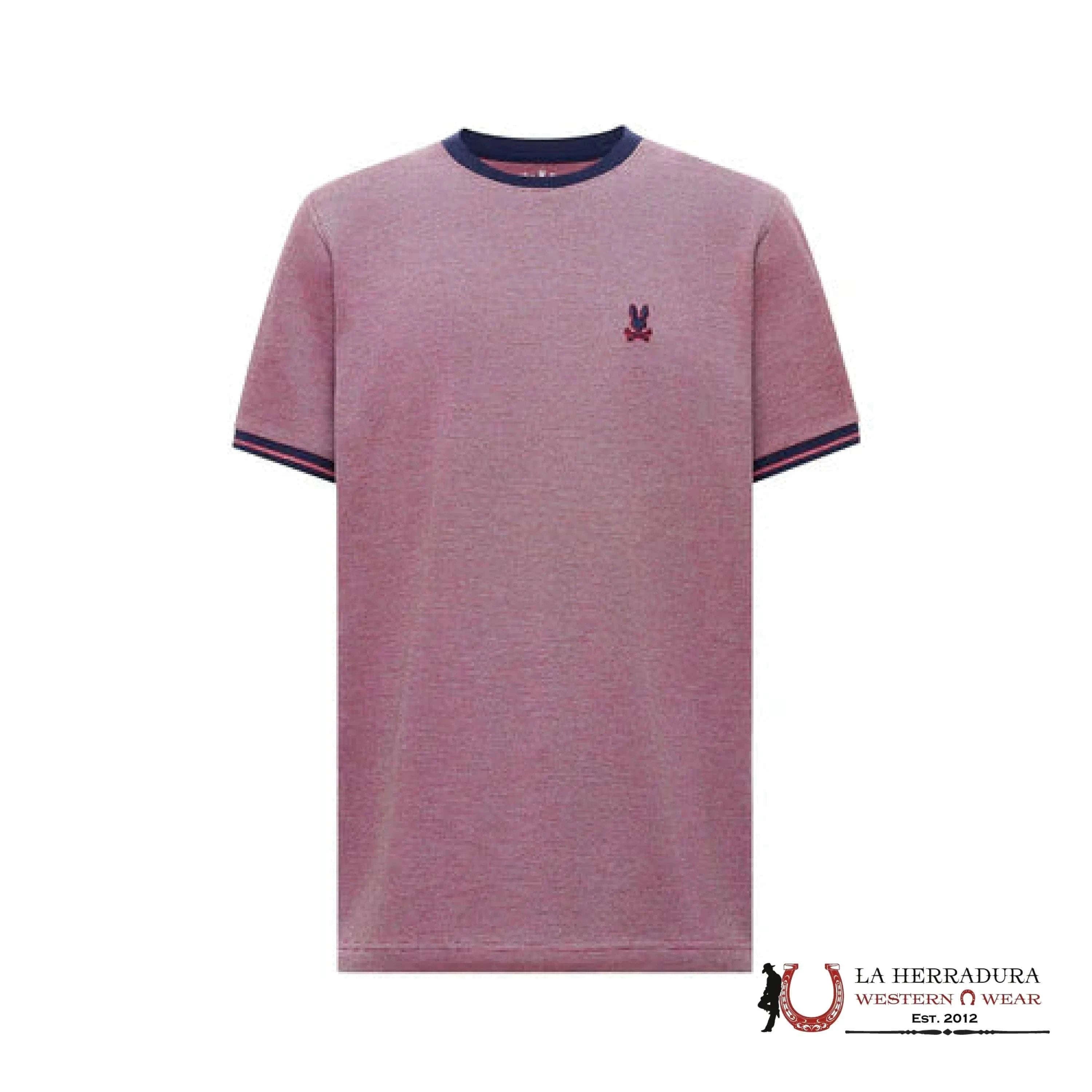 Psycho Bunny Men’s Quinton Textured Pique Tee Red ROPA HOMBRES