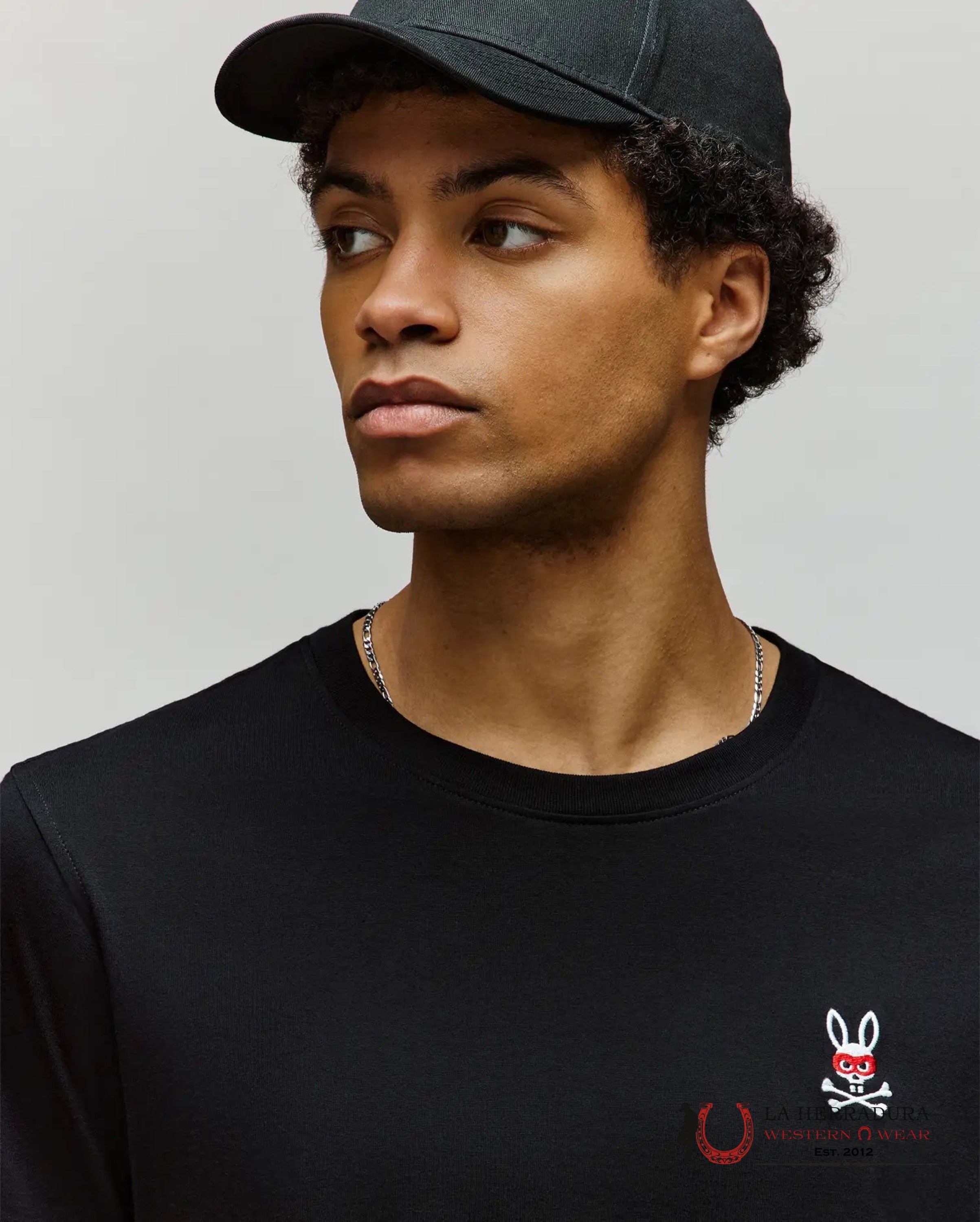 PSYCHO BUNNY MISCHIEF BUNNY TEE BLACK SHIRT ROPA HOMBRES