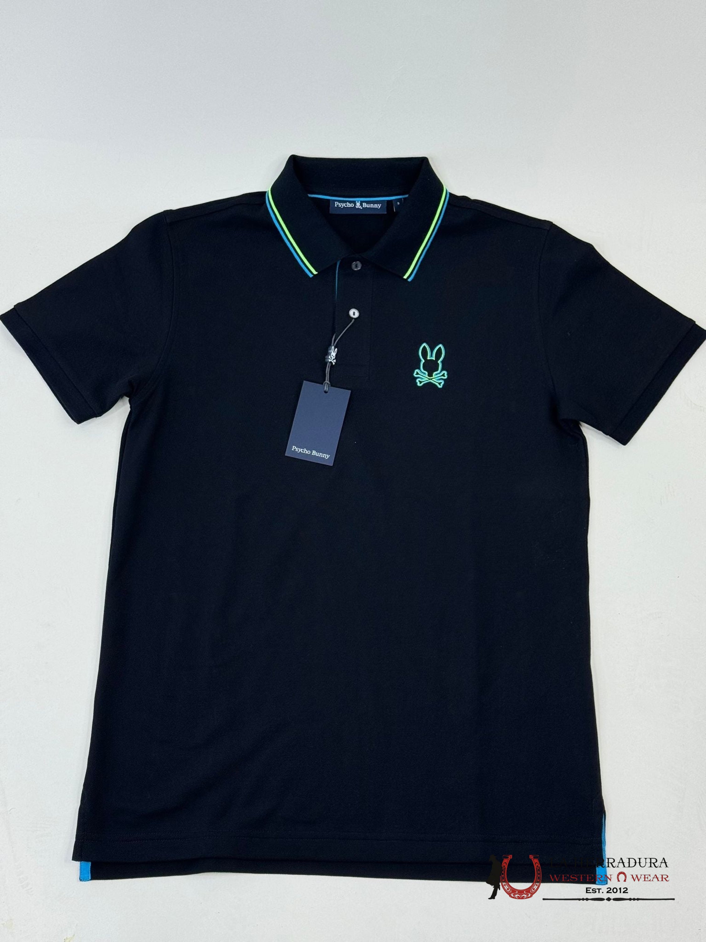 Psycho Bunny Saratoga Black Polo Ropa Hombres