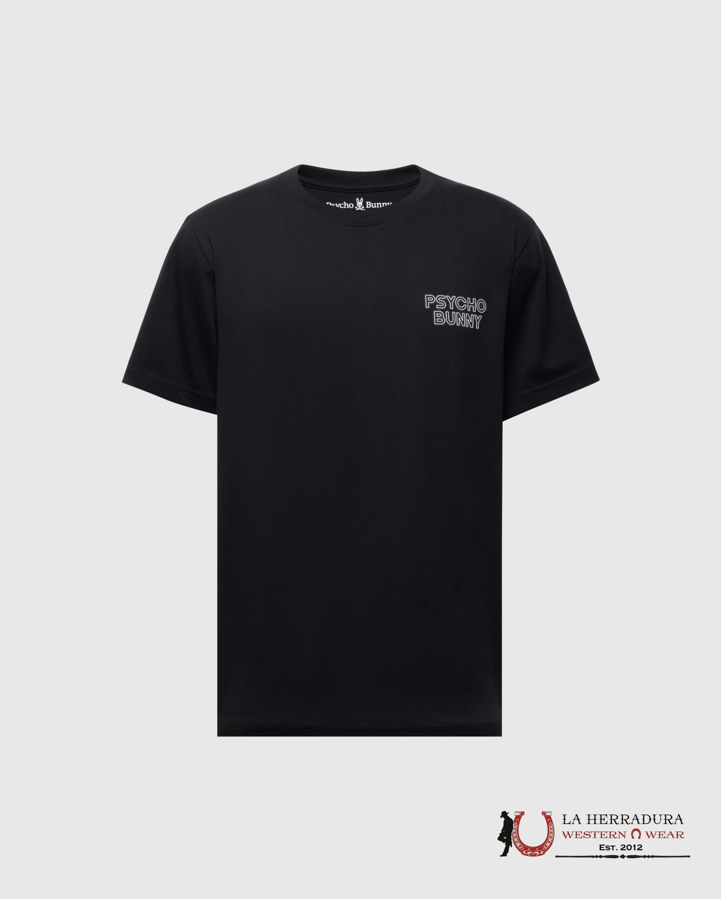 PSYCHO BUNNY SYDNEY BACK GRAPHIC TEE BLACK SHIRT ROPA HOMBRES