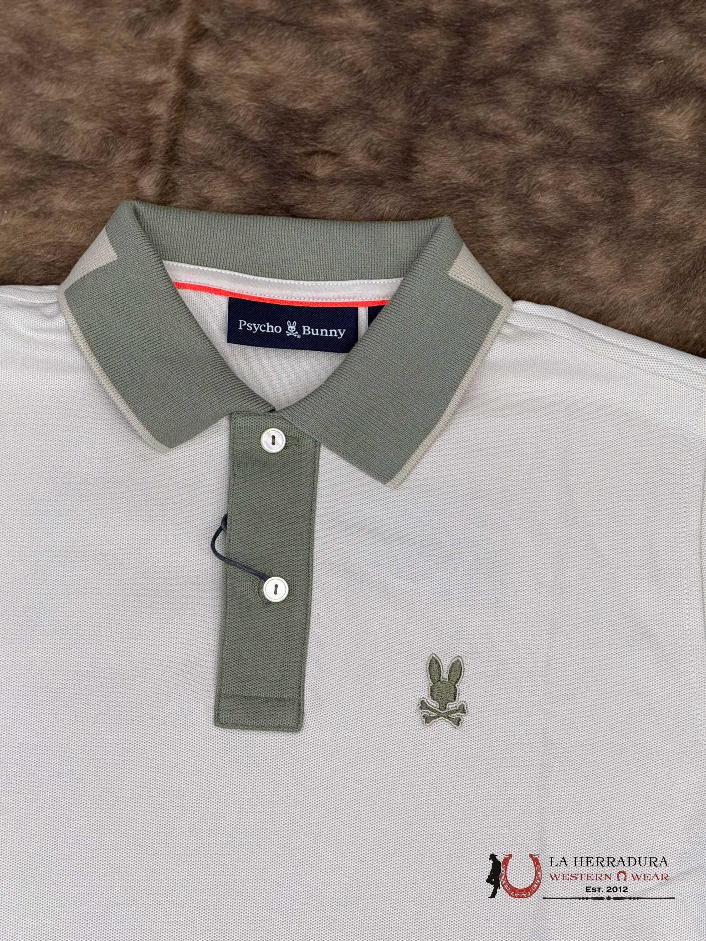 PSYCHO BUNNY TATCHER PIQUE POLI 104 NATURAL LINEN ROPA HOMBRES