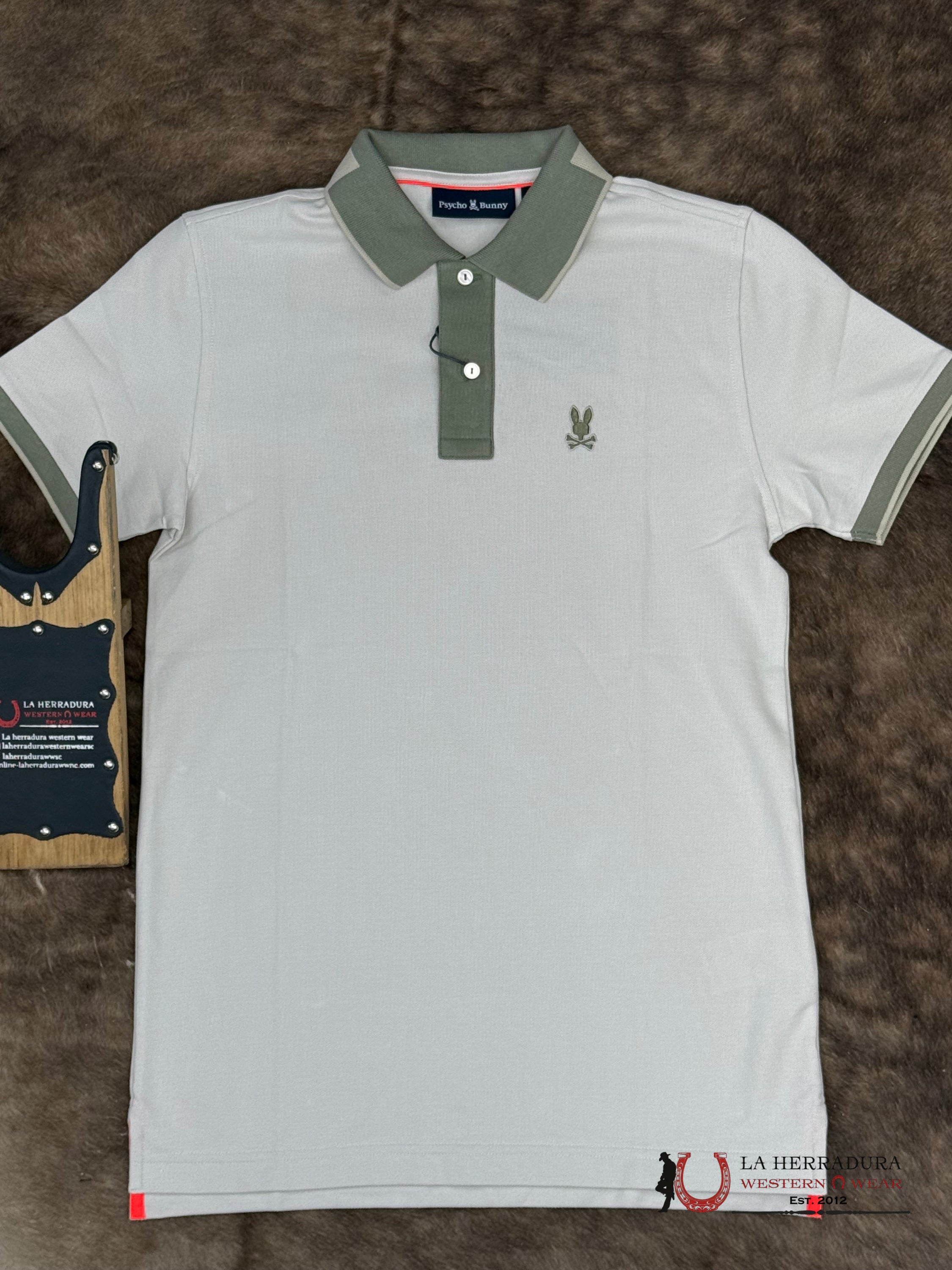 PSYCHO BUNNY TATCHER PIQUE POLI 104 NATURAL LINEN ROPA HOMBRES