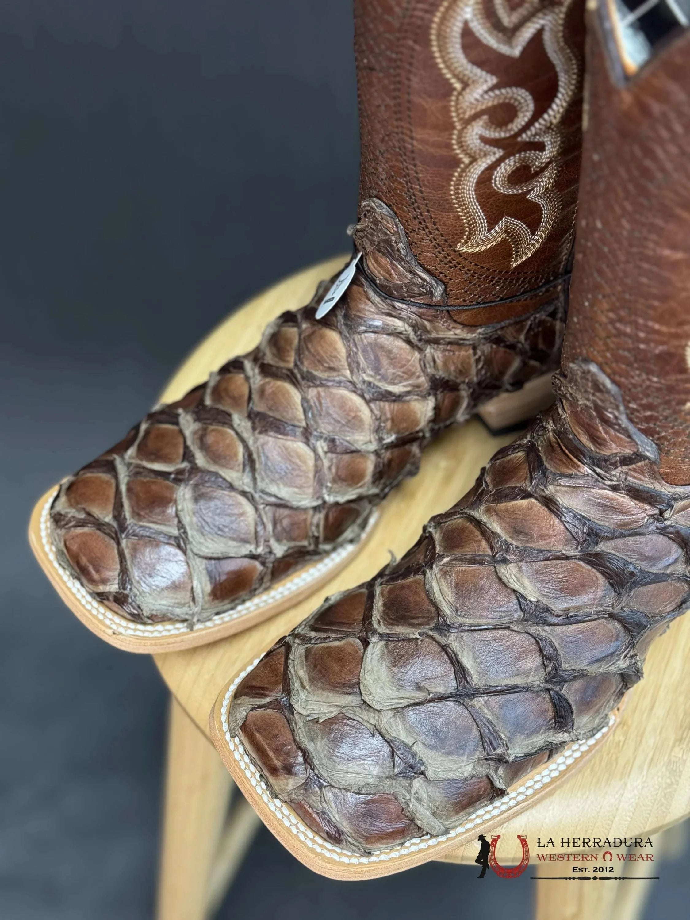 Ranchers Bigbass Cafe Brillo Telaraña Botas Hombres