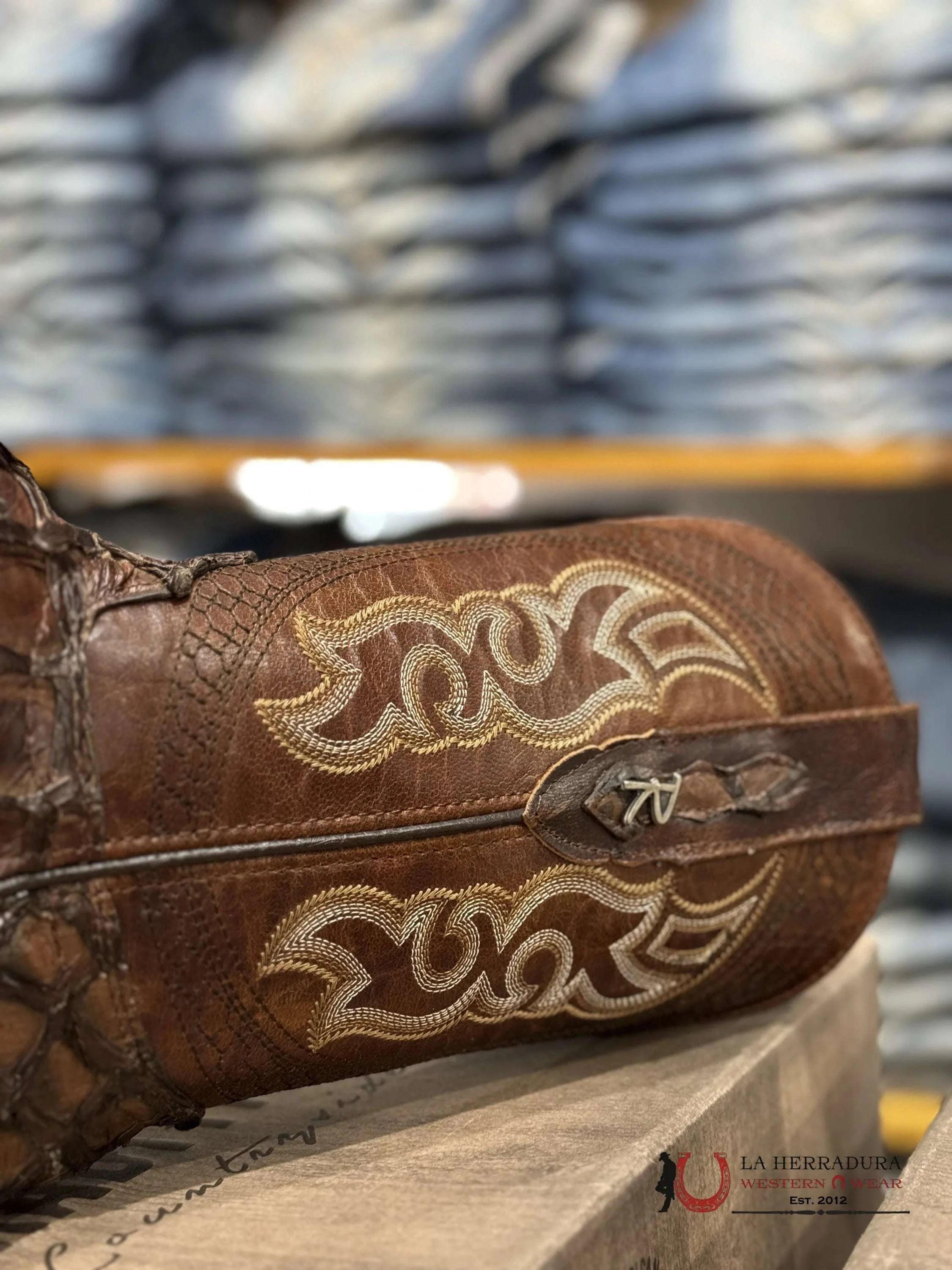 Ranchers Bigbass Cafe Brillo Telaraña Botas Hombres