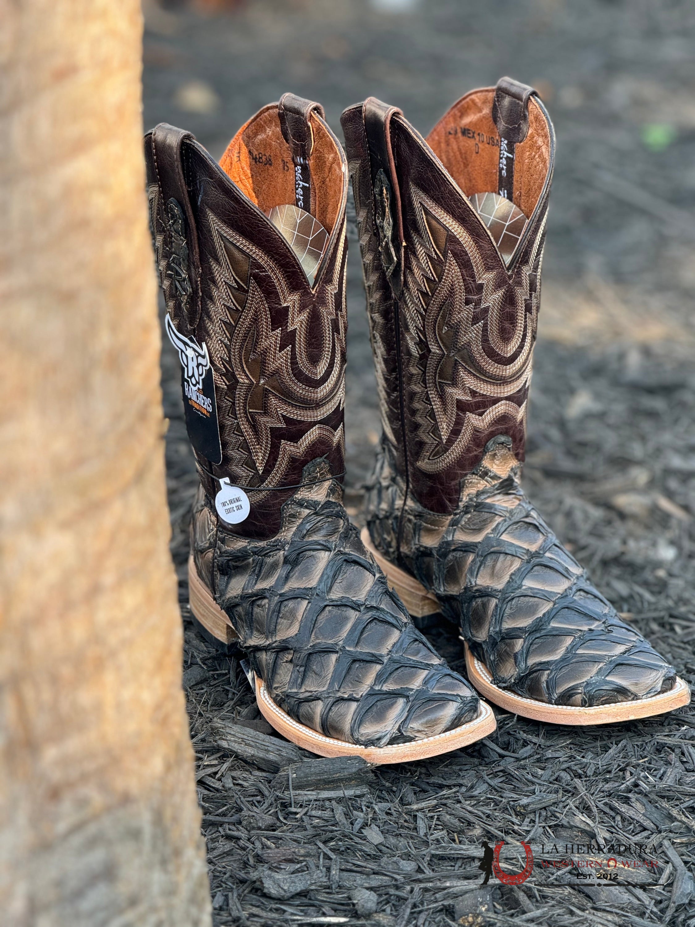 Ranchers Bigbass Caramel Black Rise Wild Mezcal Boot Botas Hombres