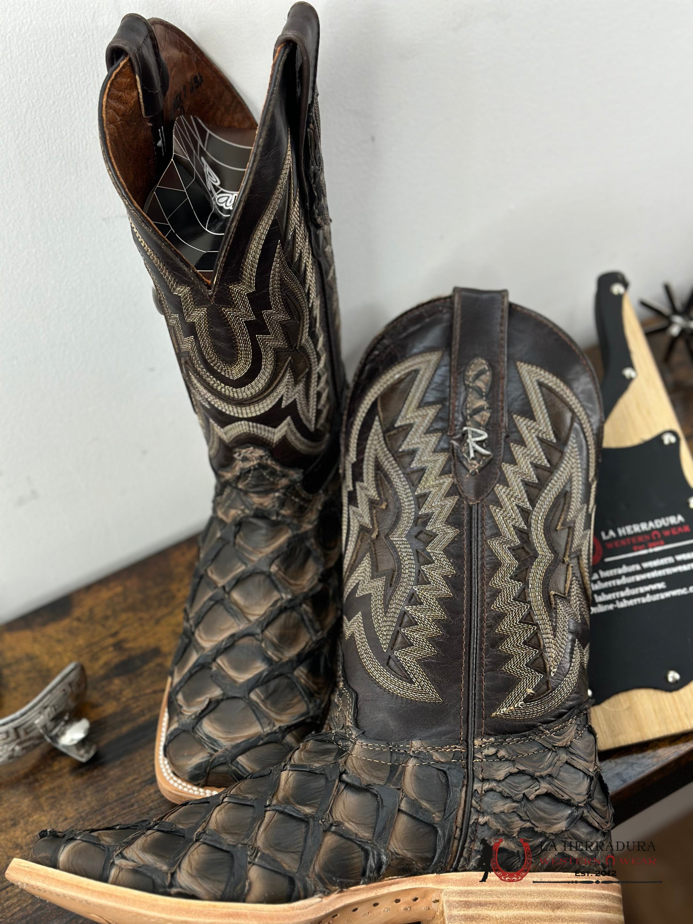 Ranchers Bigbass Caramel Black Rise Wild Mezcal Boot Botas Hombres