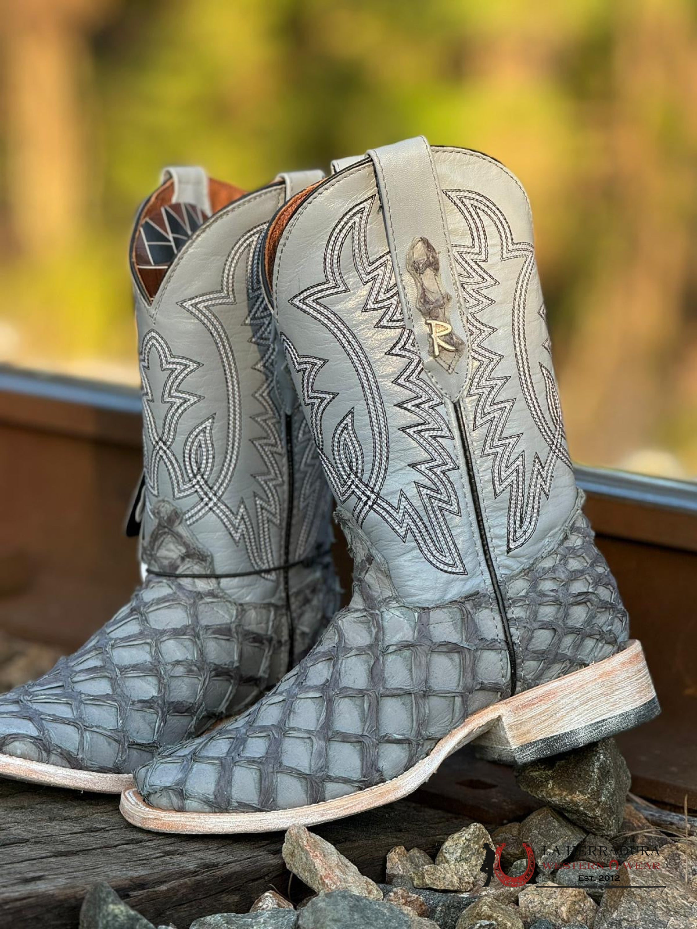 Ranchers Bigbass Fish Grey Matte Claro Tulipan Botas Hombres