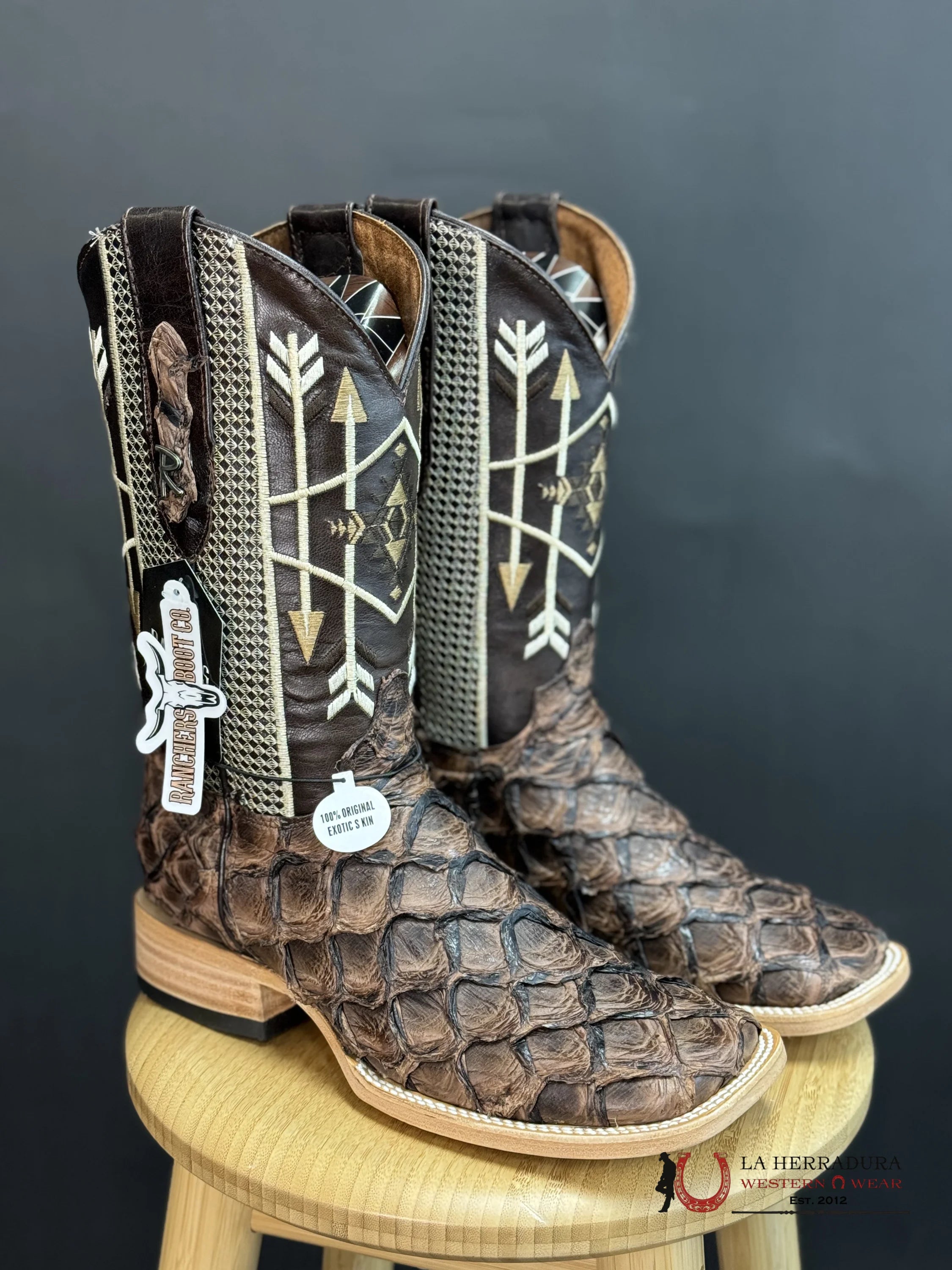 Ranchers Bigbass Tobacco Mustang Dgd Tigua Boot Botas Hombres