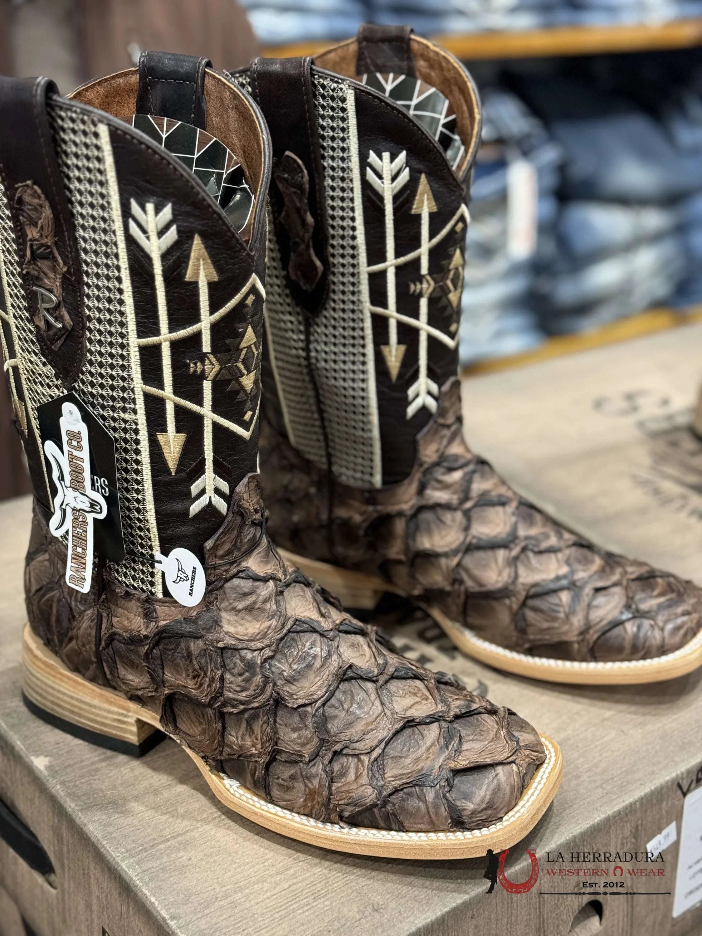 Ranchers Bigbass Tobacco Mustang Dgd Tigua Boot Botas Hombres