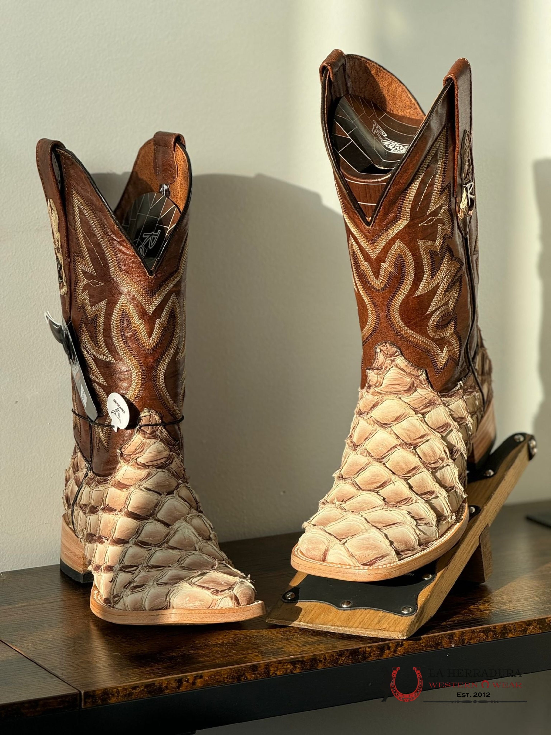 Ranchers Fish Boots Bigbass Oatmeal Cogñac Mexico Boot Botas Hombres