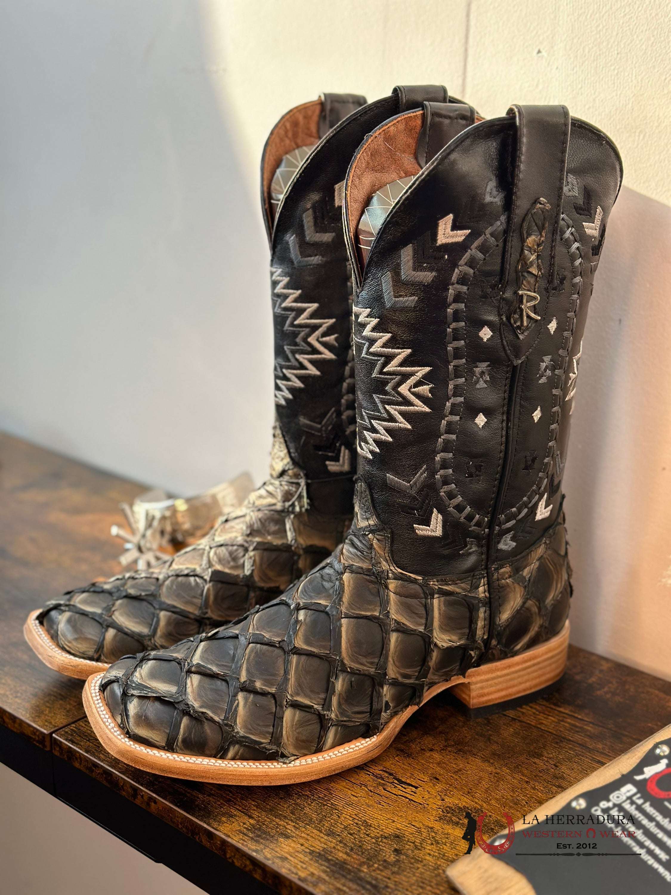 Ranchers Bigbass Saddle Black Rise Nat Cherokee Boot Botas Hombres