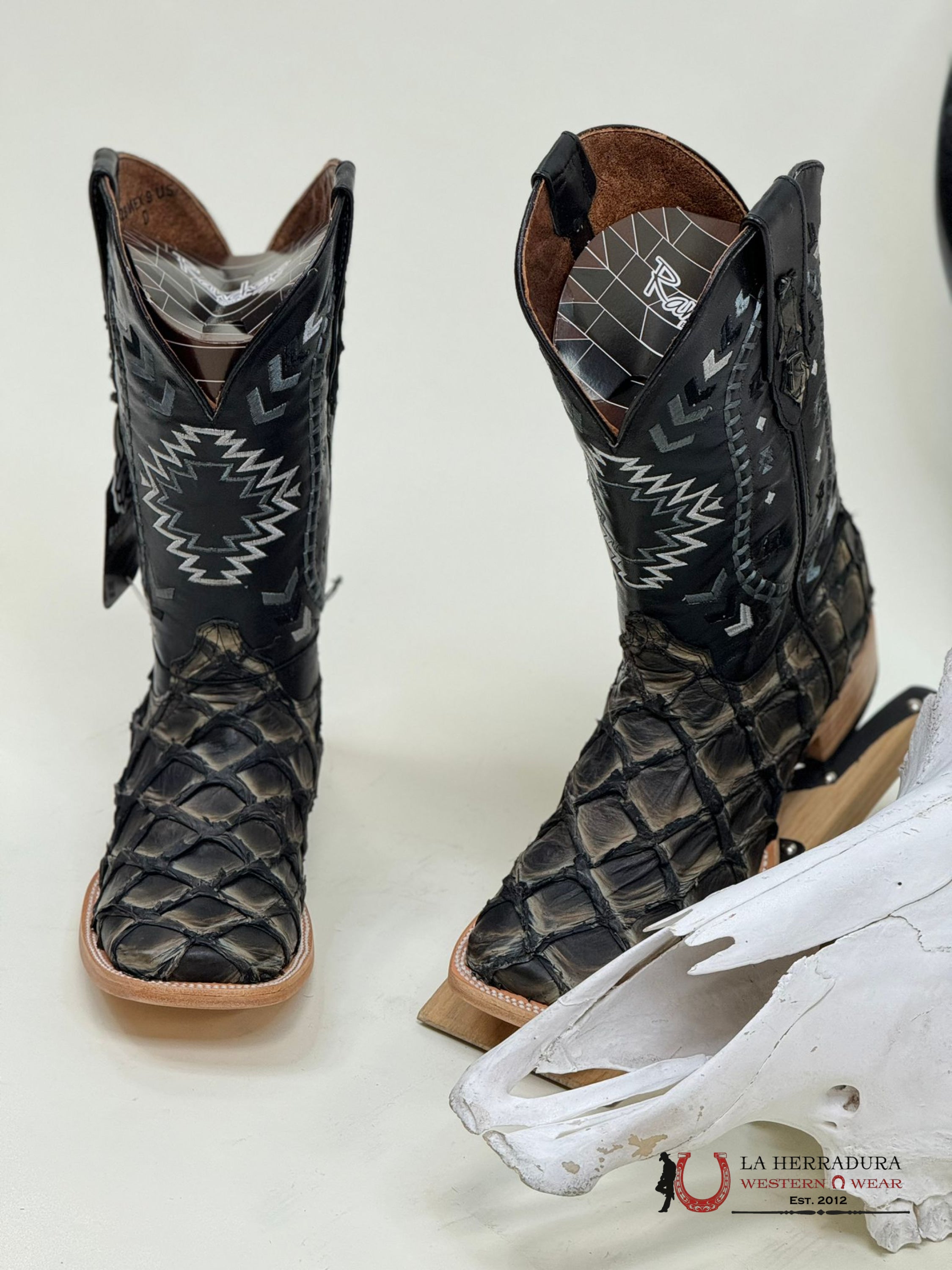 Ranchers Bigbass Saddle Black Rise Nat Cherokee Boot Botas Hombres